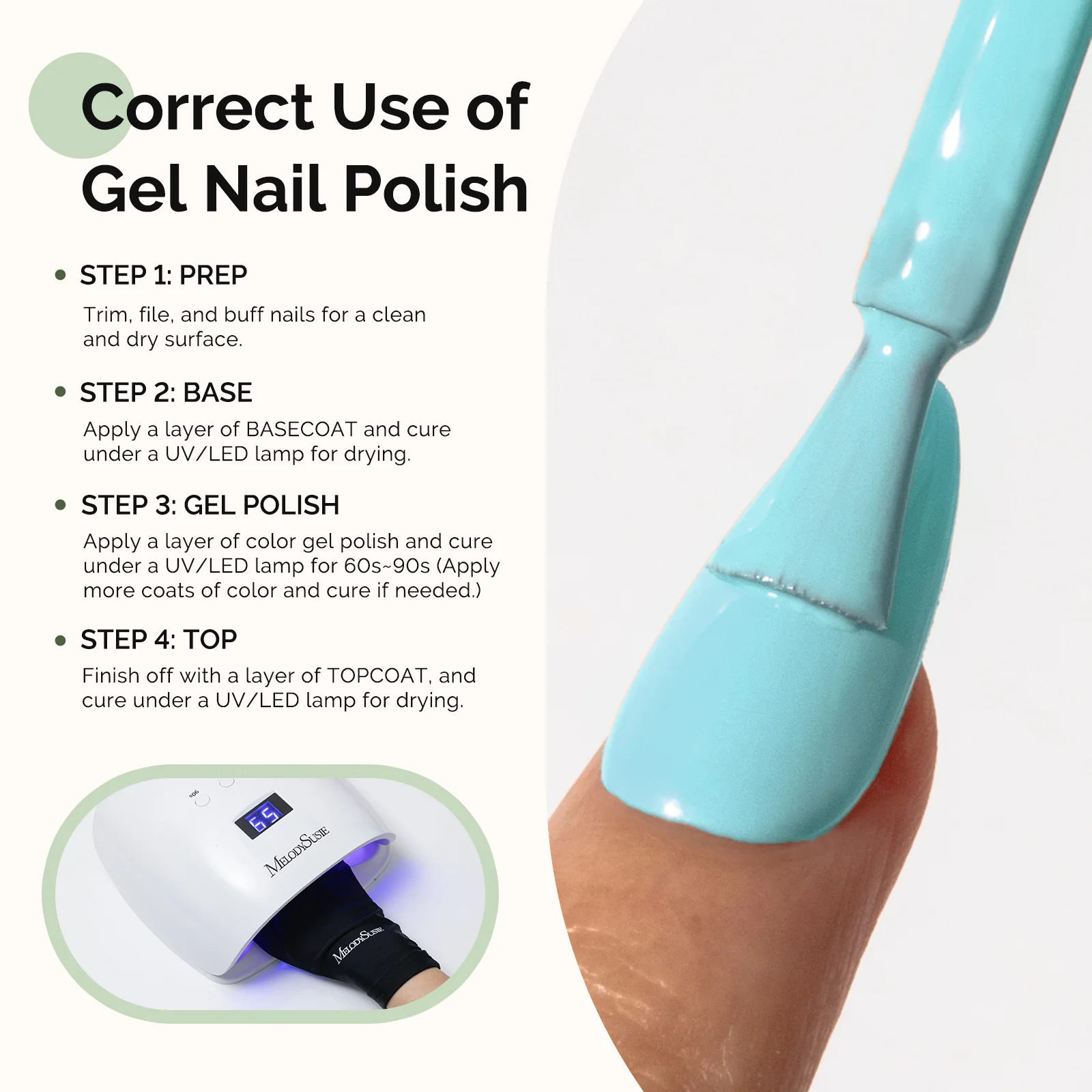 HEMA-Free Gel Nail Polish 0.5 fl oz/15ml - K0726 Thick Cyan Blue
