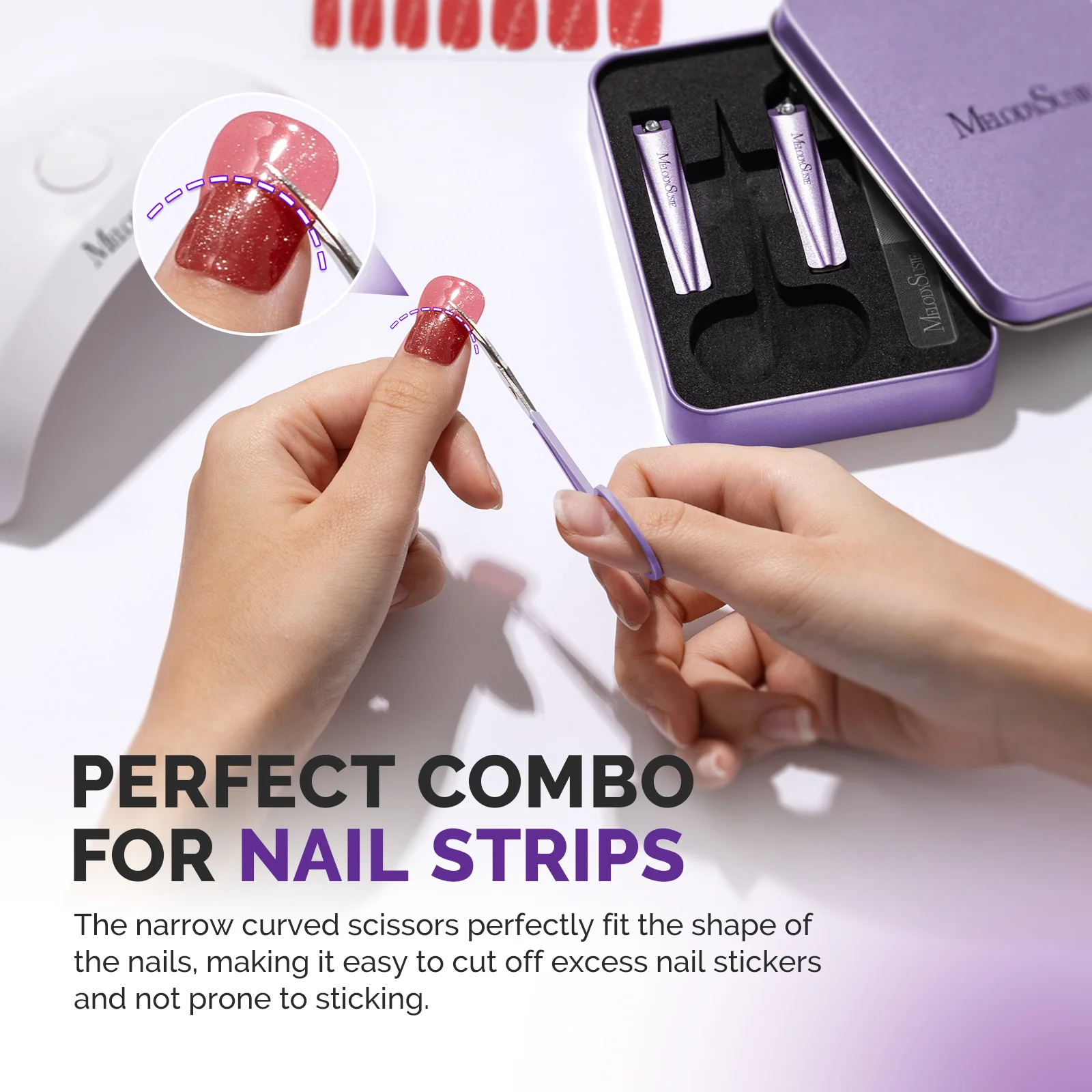 Stainless Steel Nail Clippers 4-in-1 Manicure Kit in Purple 4 in