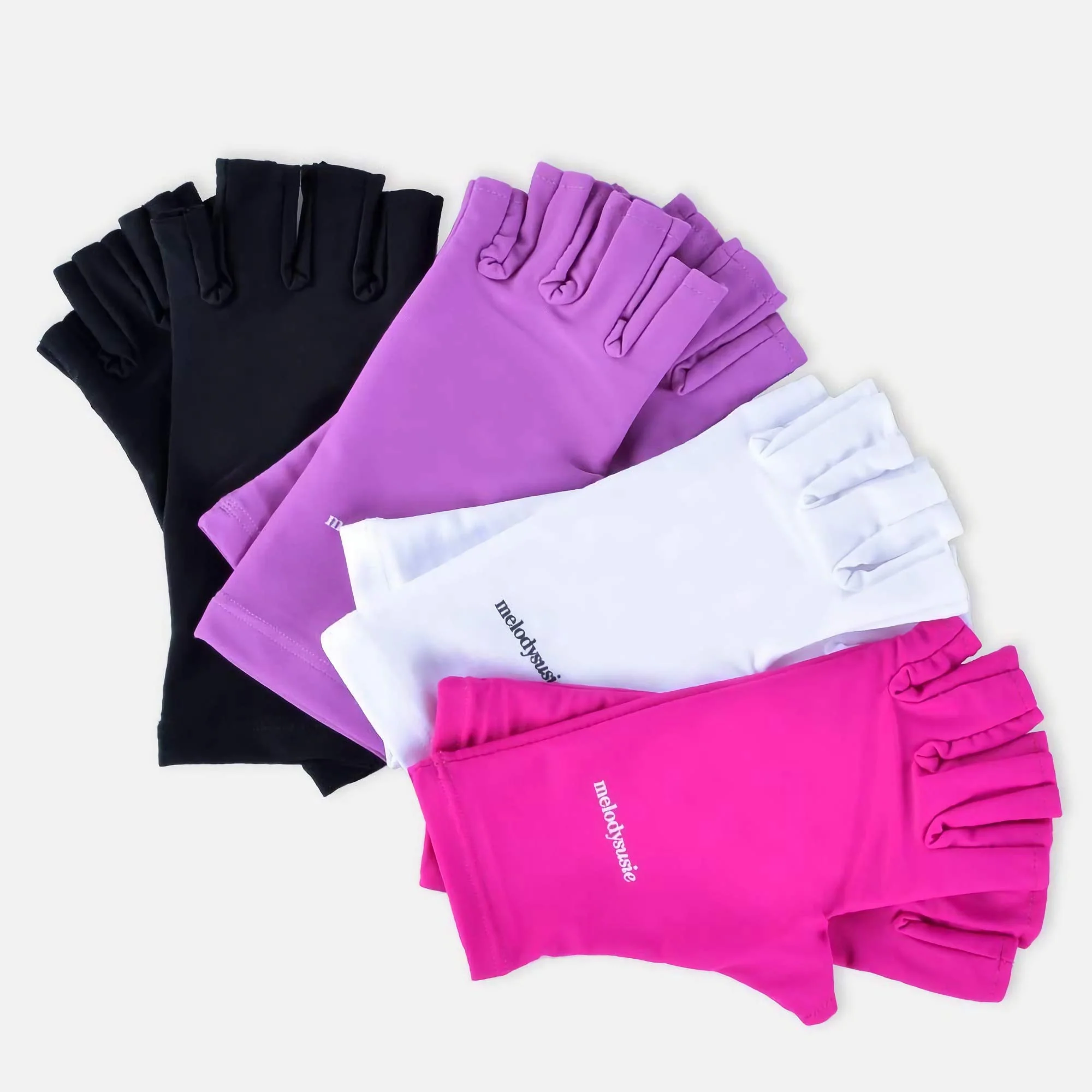 MelodySusie UV Shield 美甲手套 UPF 50+ 防护