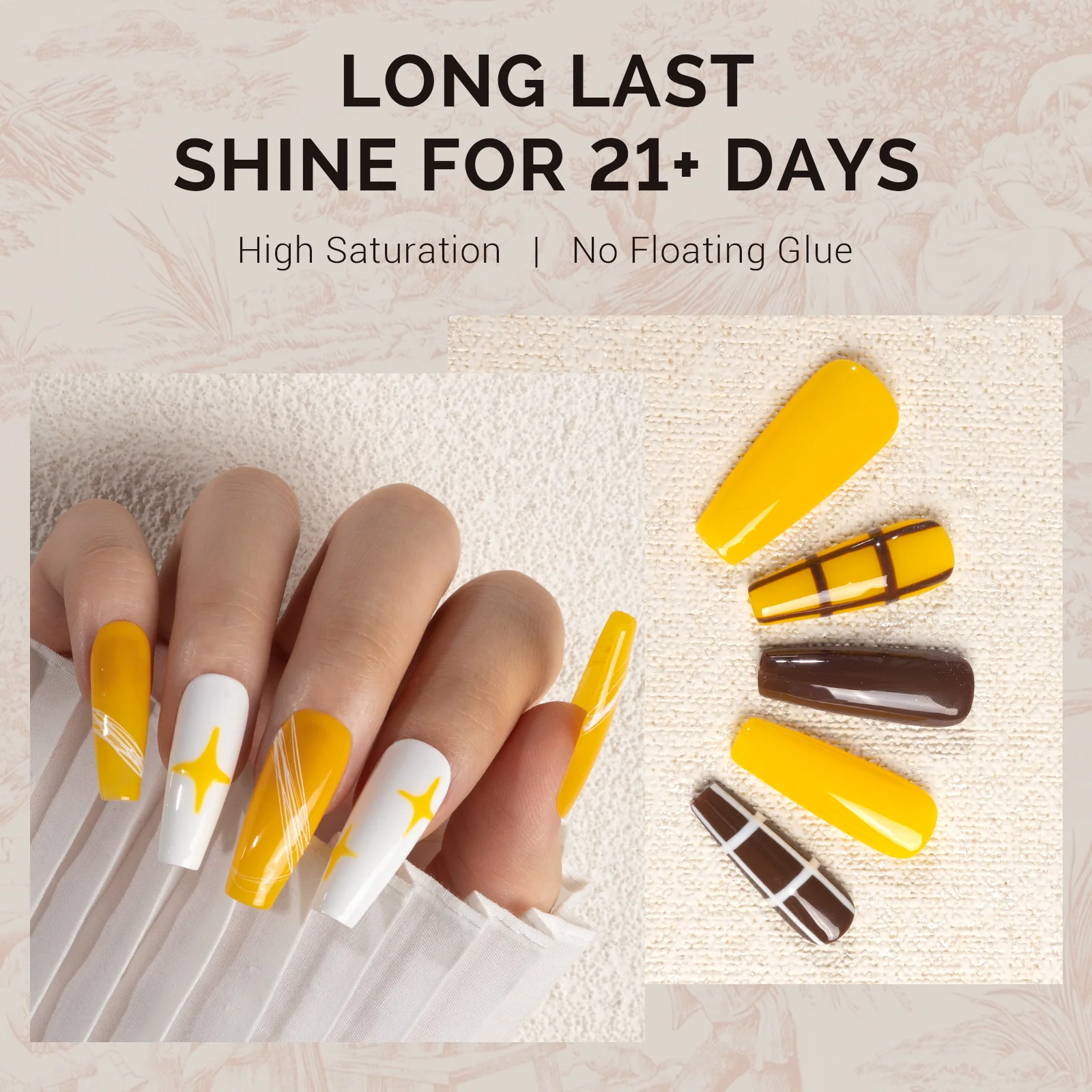 1644 Autumn Leaf Yellow - TPO-Free Faster UV Curing Gel Nail Polish(15ml)