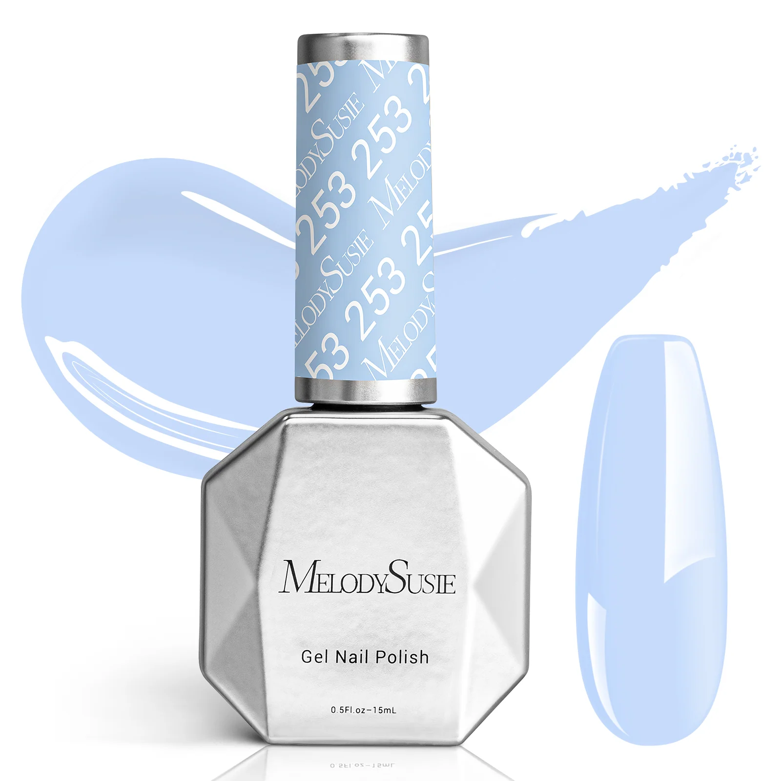 253 Light Blue - 无 TPO 快速 UV 固化凝胶指甲油 0.5 fl oz/15ml