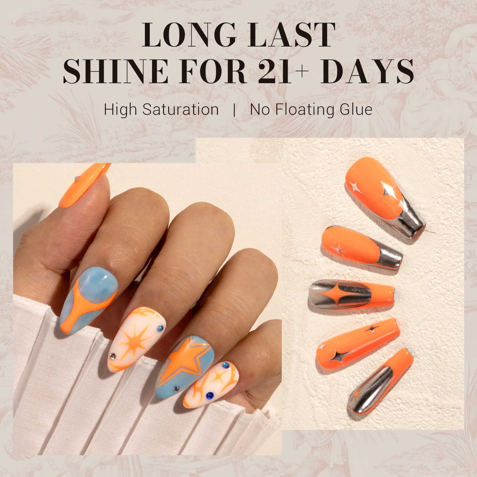 227 Light Orange - TPO-Free Faster UV Curing Gel Nail Polish 0.5 fl oz/15ml