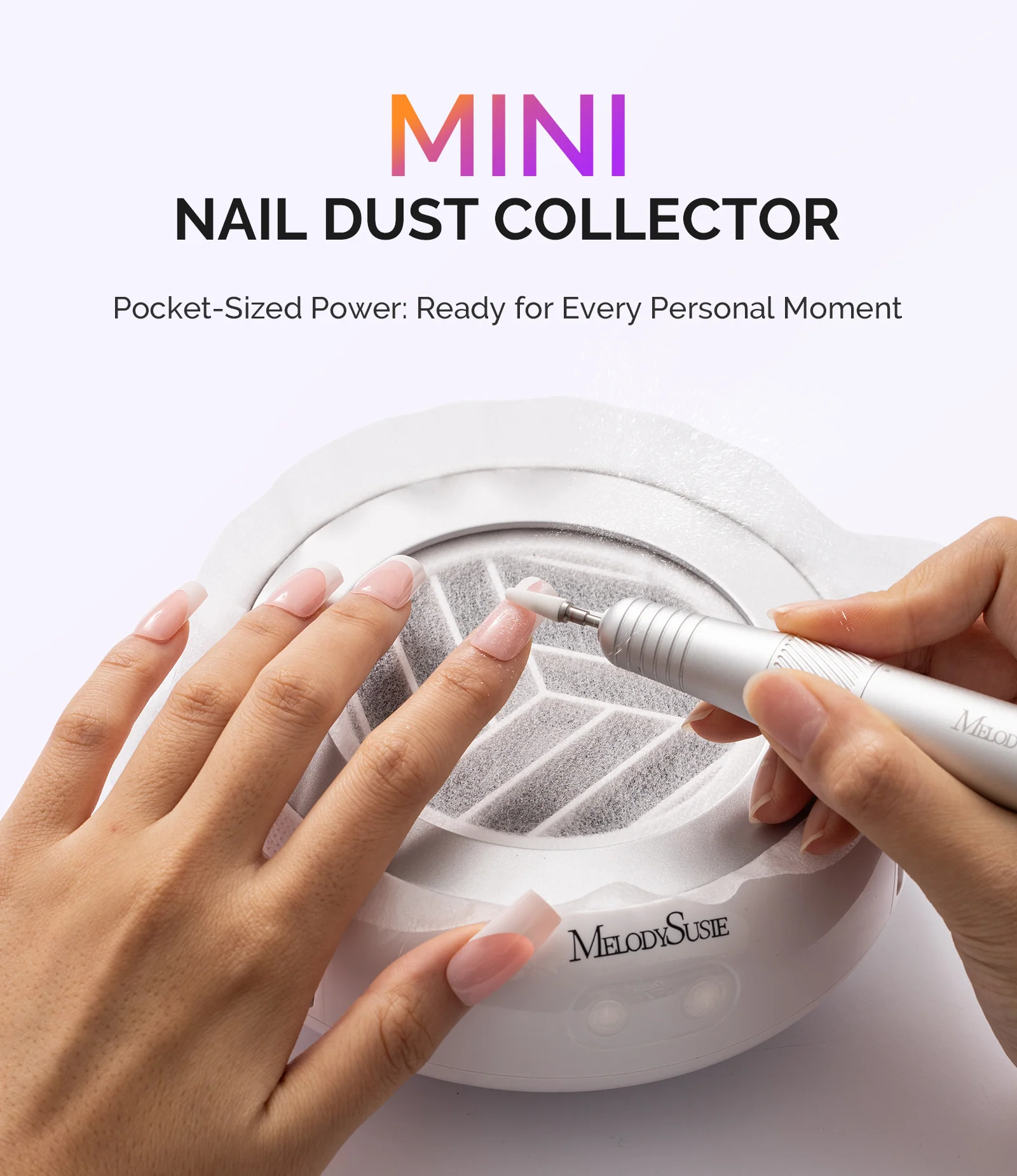 HProA Nail Dust Collector White Kit with Filter Papers