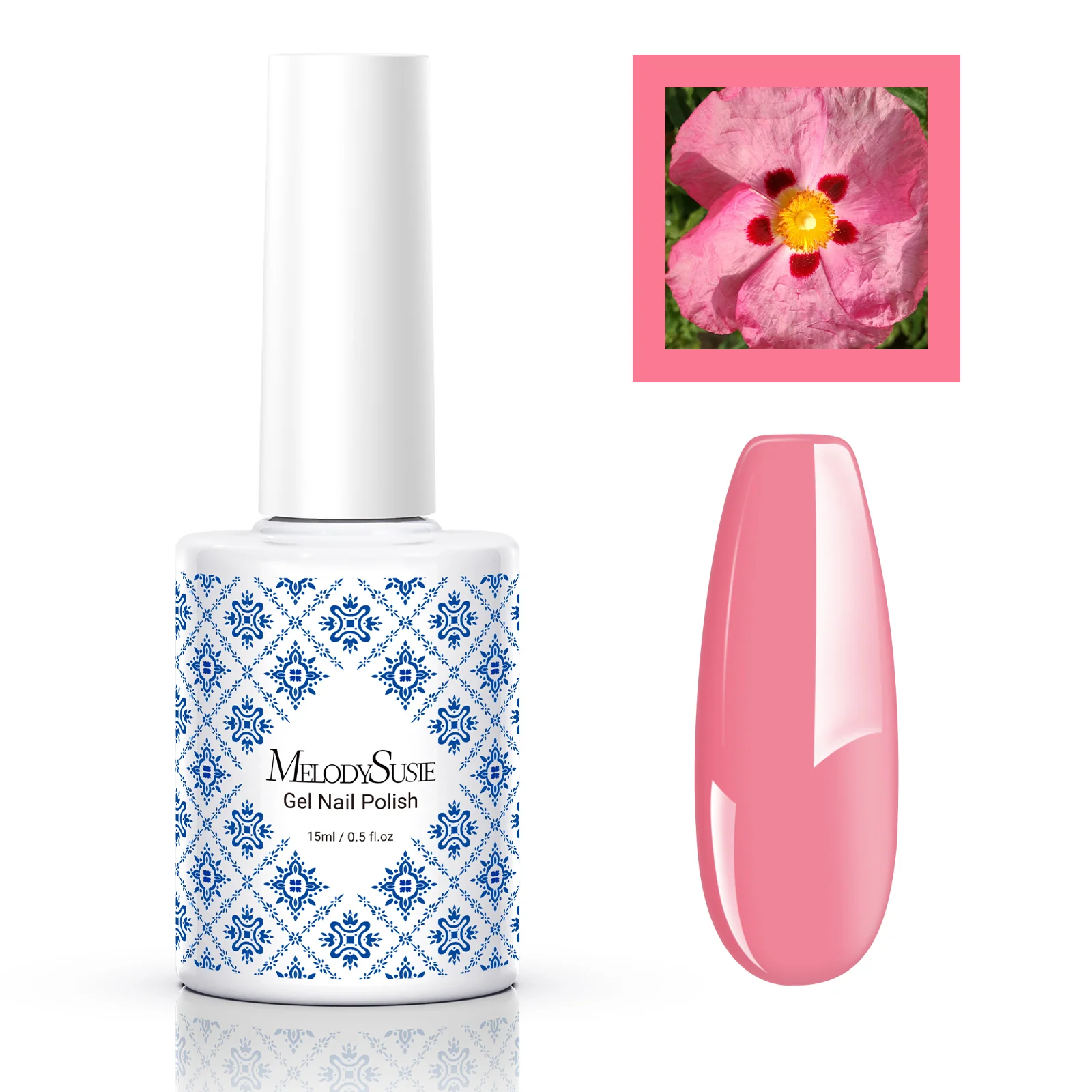 Fleurwee HEMA-Free & HPMA-Free & TPO-Free Gel Nail Polish Plant-based 0.5 fl oz/15ml - P45 Powder-Purslane