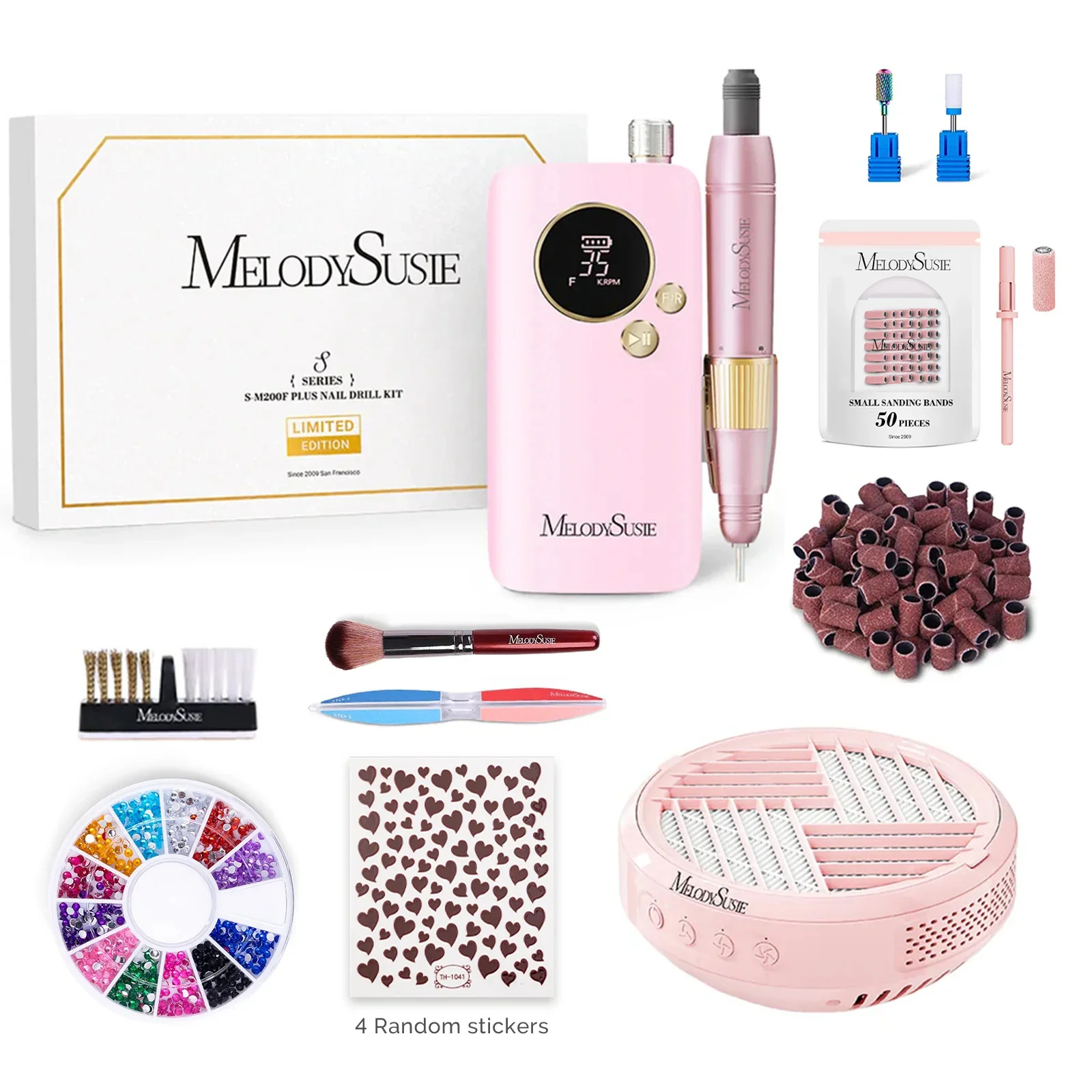 SM200F Plus Rechargeable 35,000RPM Nail Drill Gift Box
