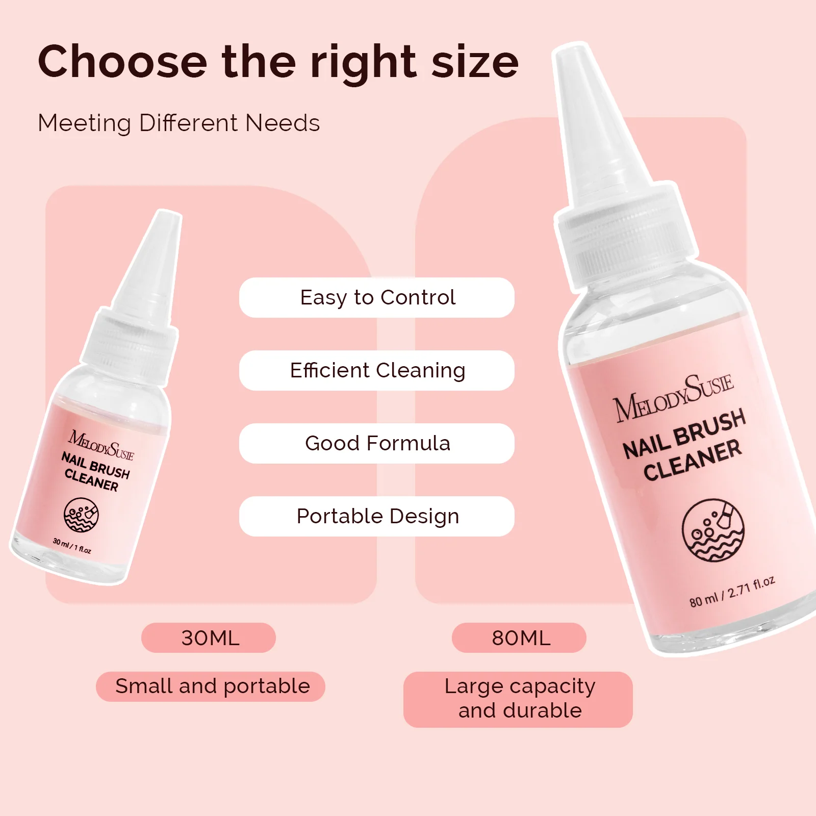 Melodysusie Nail Brush Cleaner for Gel, Acrylic and Powder Brushes