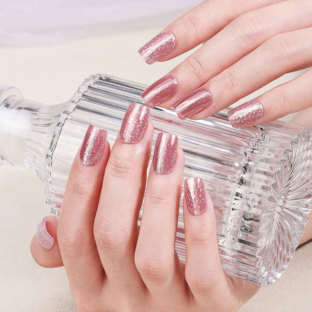 Aurora Collection Real Gel Nail Strips, No UV Lamp Required