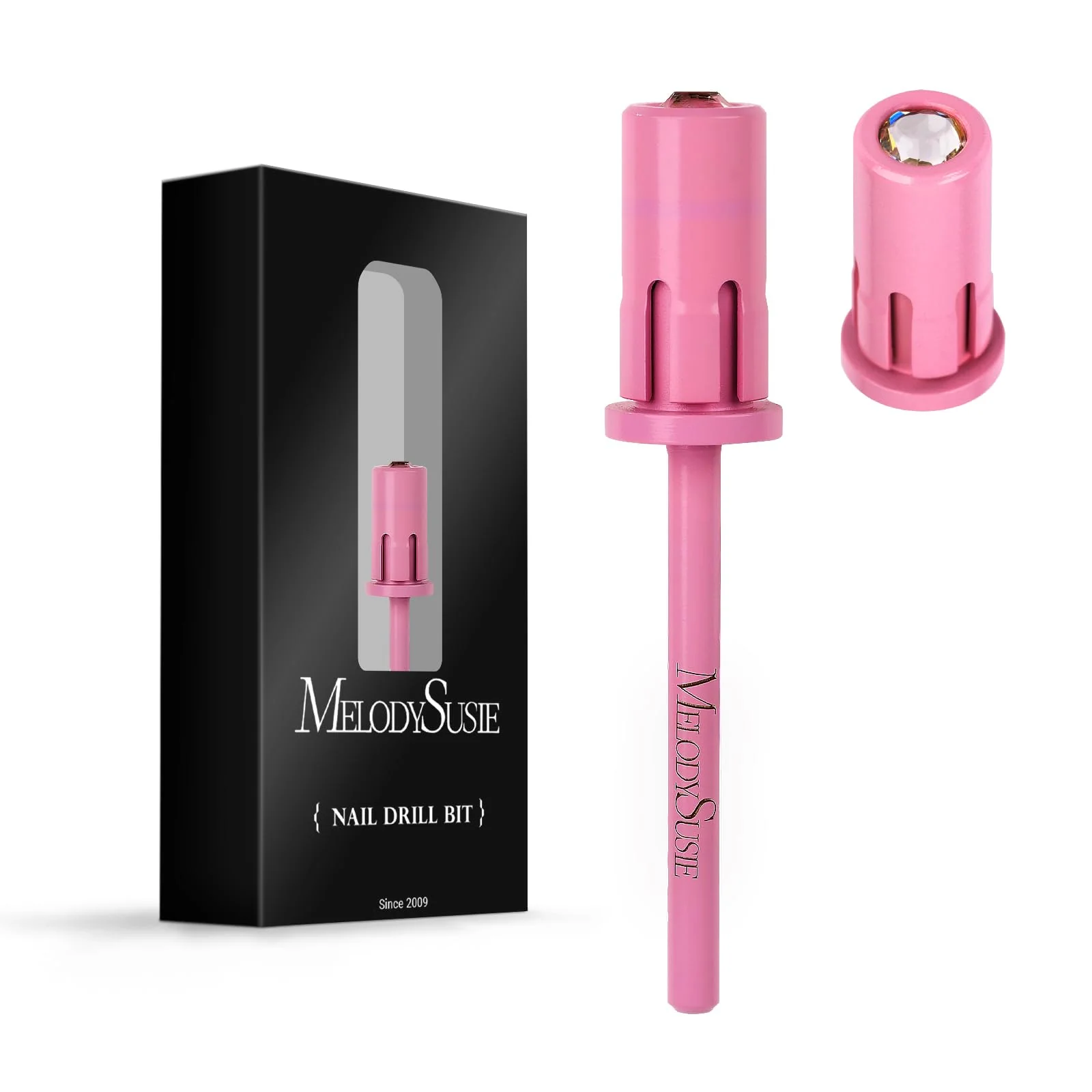 Crystal Top Barrel Shaped Mandrel Bit for 3/32 Inch Nail Drills