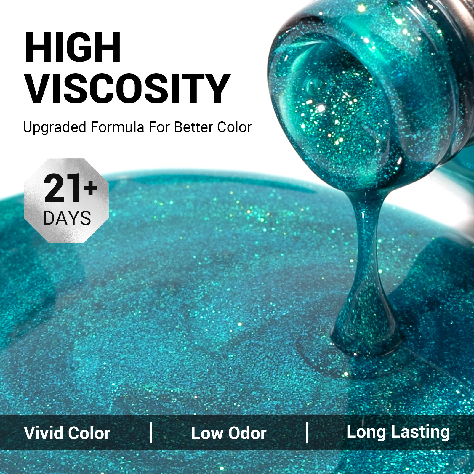 2572 Electric Turquoise Neon - TPO-Free Thick Gel Nail Polish(15ml)