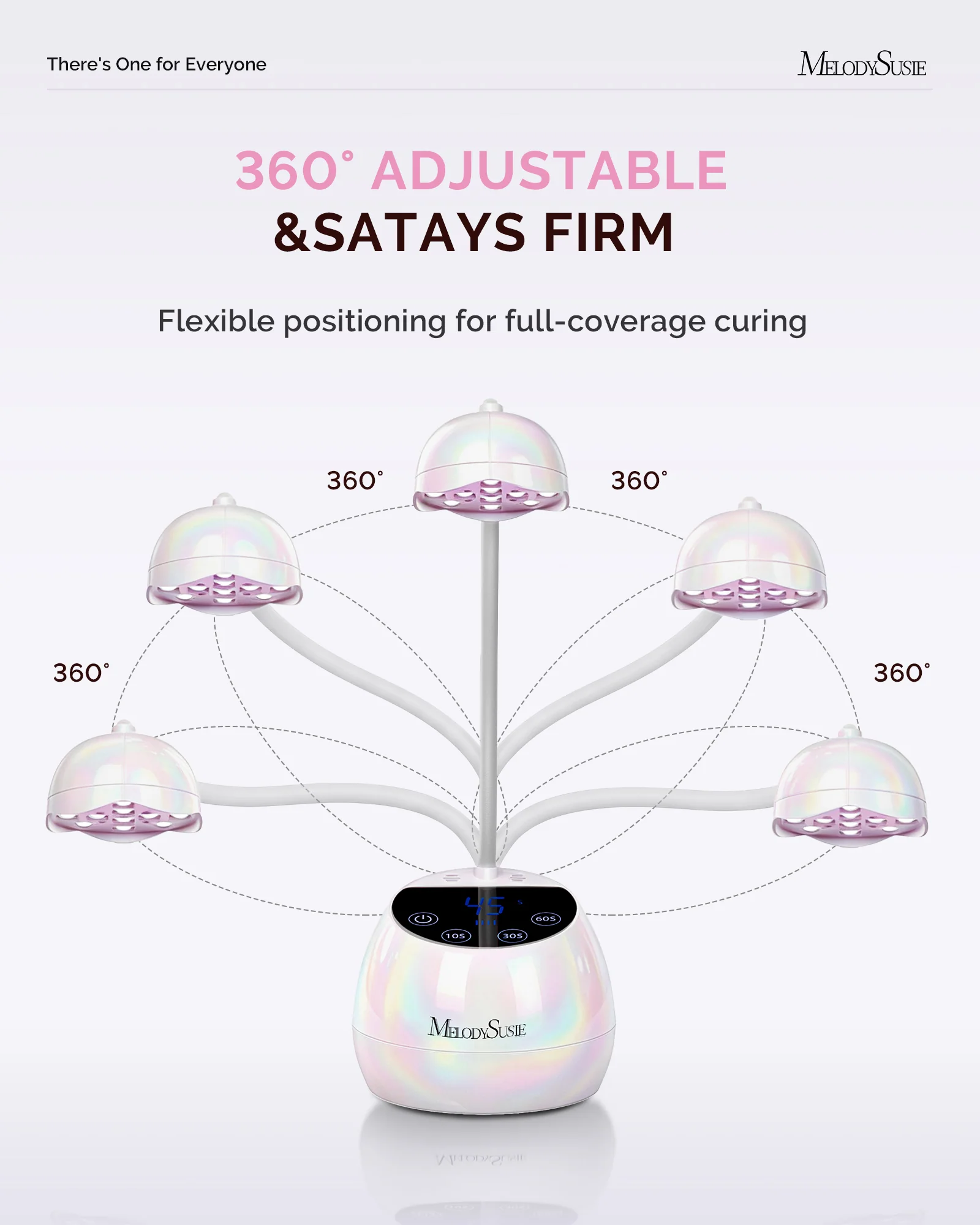P-ArtM2 Gooseneck Cordless UV Nail Lamp in Pearl White