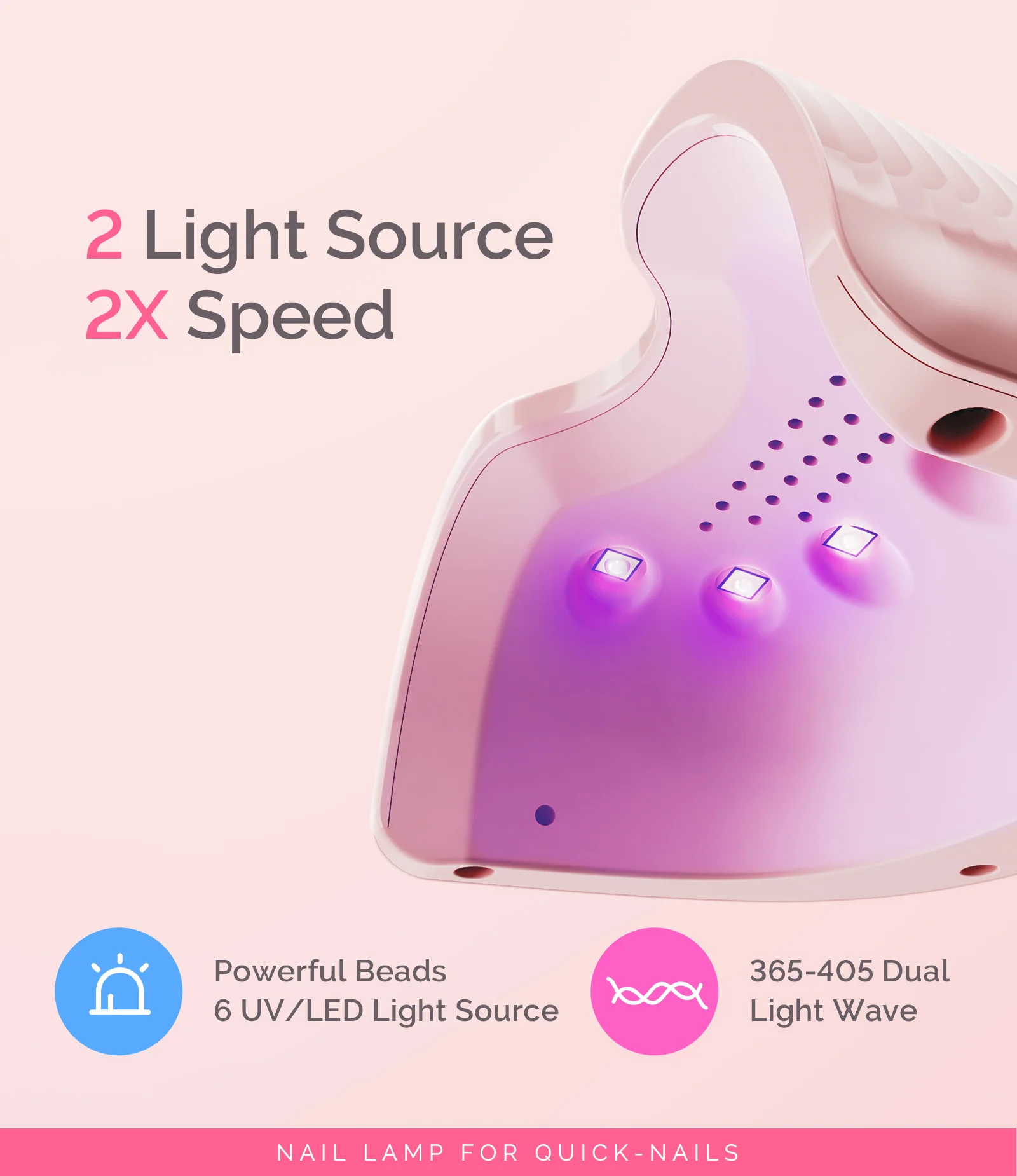 P-ART06F LED/UV Nail Lamp Compact Mini Gel Curing Light