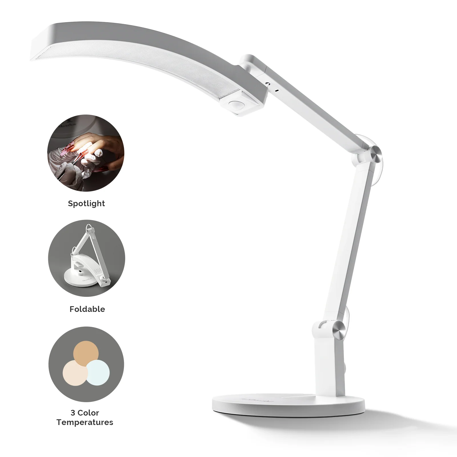 S-Pro25A Nail-Focused 3-Mode Manicure Table Lamp without Mini Nail Lamp