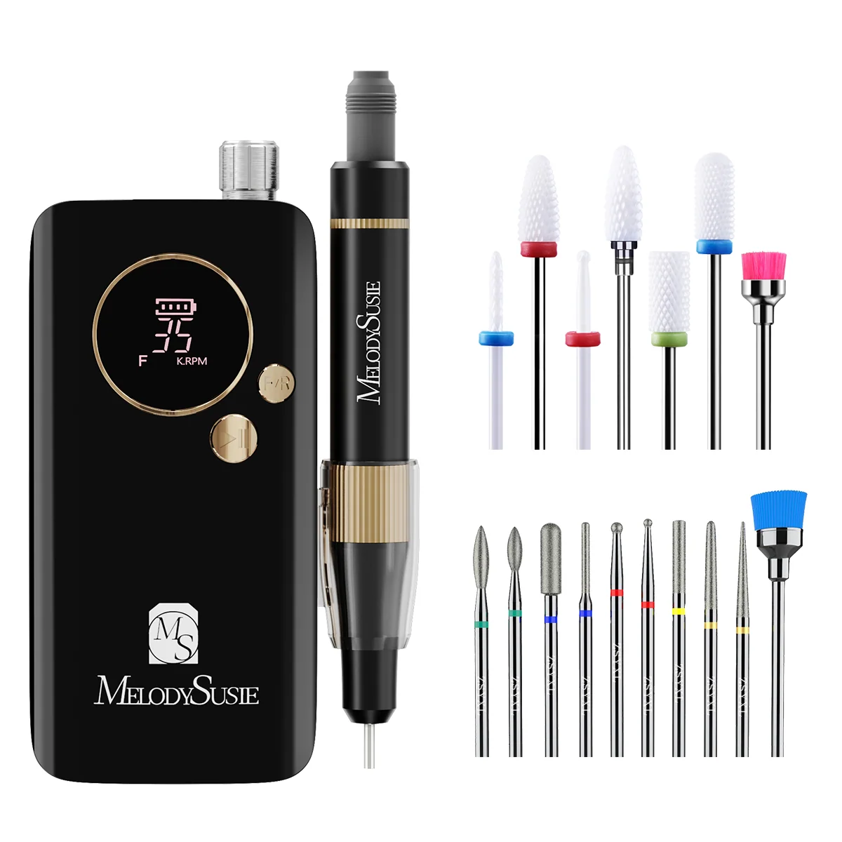 SM200F Clip-On Advanced Rechargeable Nail Drill 35,000RPM Set