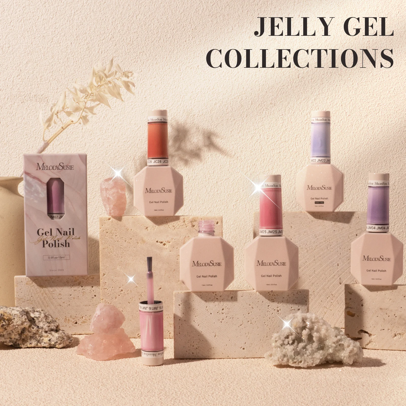 Jeweliver Jelly TPO-Free Gel Nail Polish 0.5 fl oz/15ml - Dark Nude JM26
