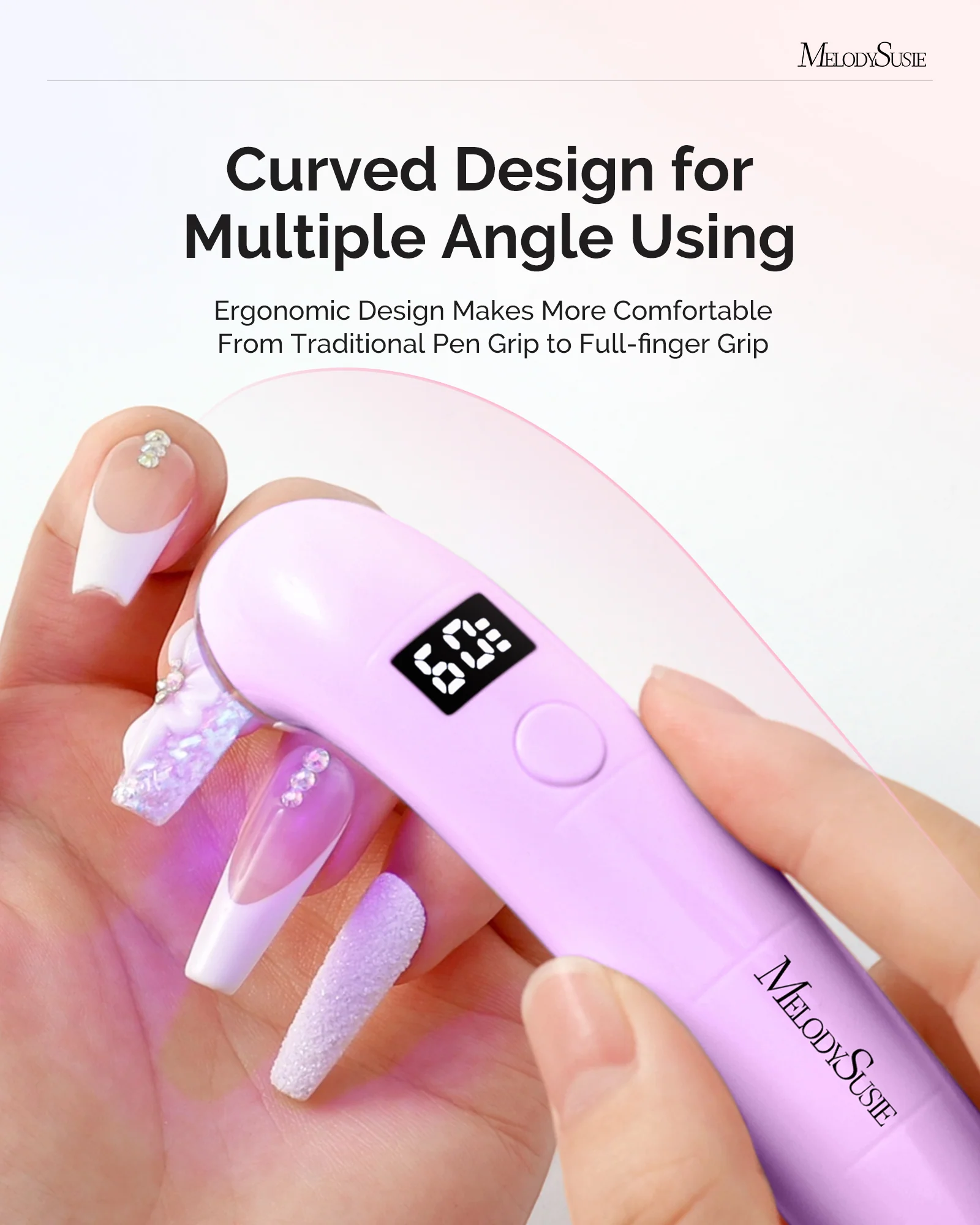 P-ART01A Rechargeable LED/UV Nail Lamp, Purple Edition