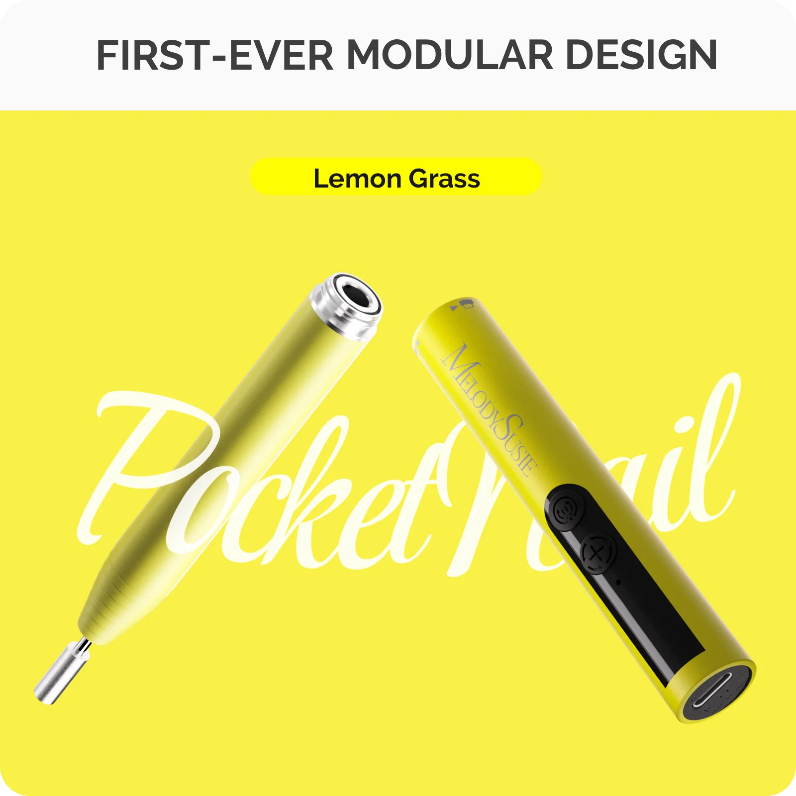 PocketNail PC100GR/PC100G Pen-Shaped Innovative Portable Rechargeable Nail Drill 20,000RPM