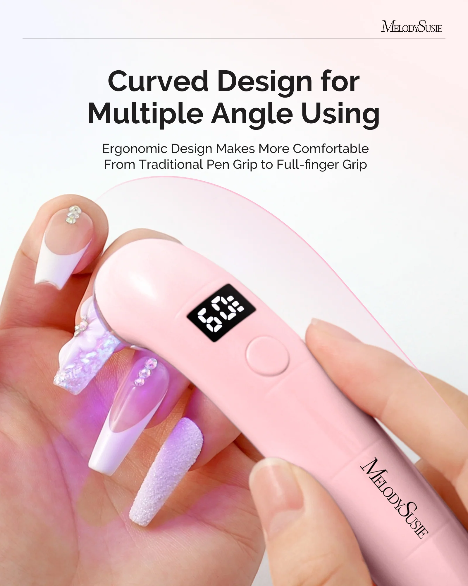 P-ART01A Rechargeable LED/UV Nail Lamp in Pink