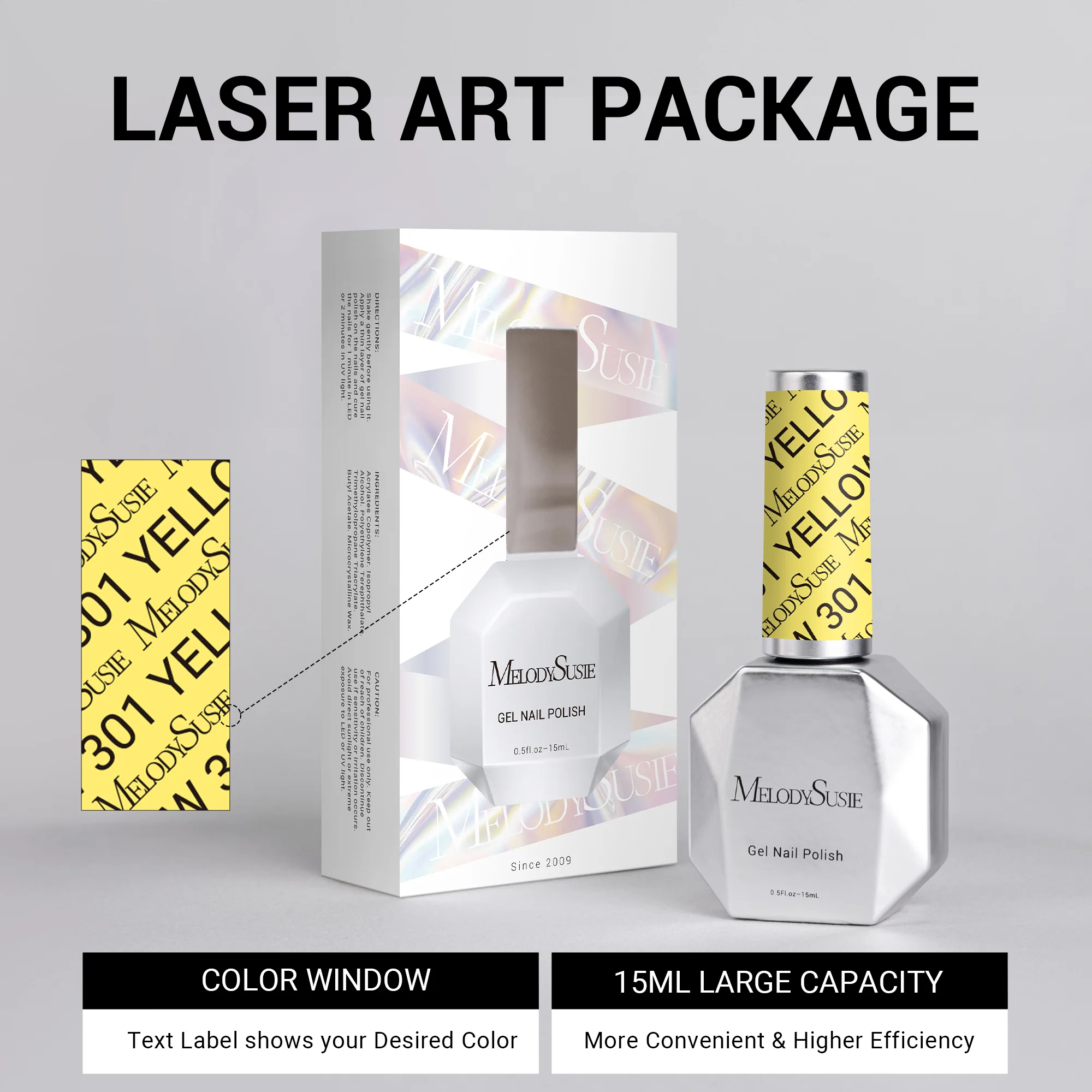 301 Lemonade Yellow - 甲油胶（15ml）