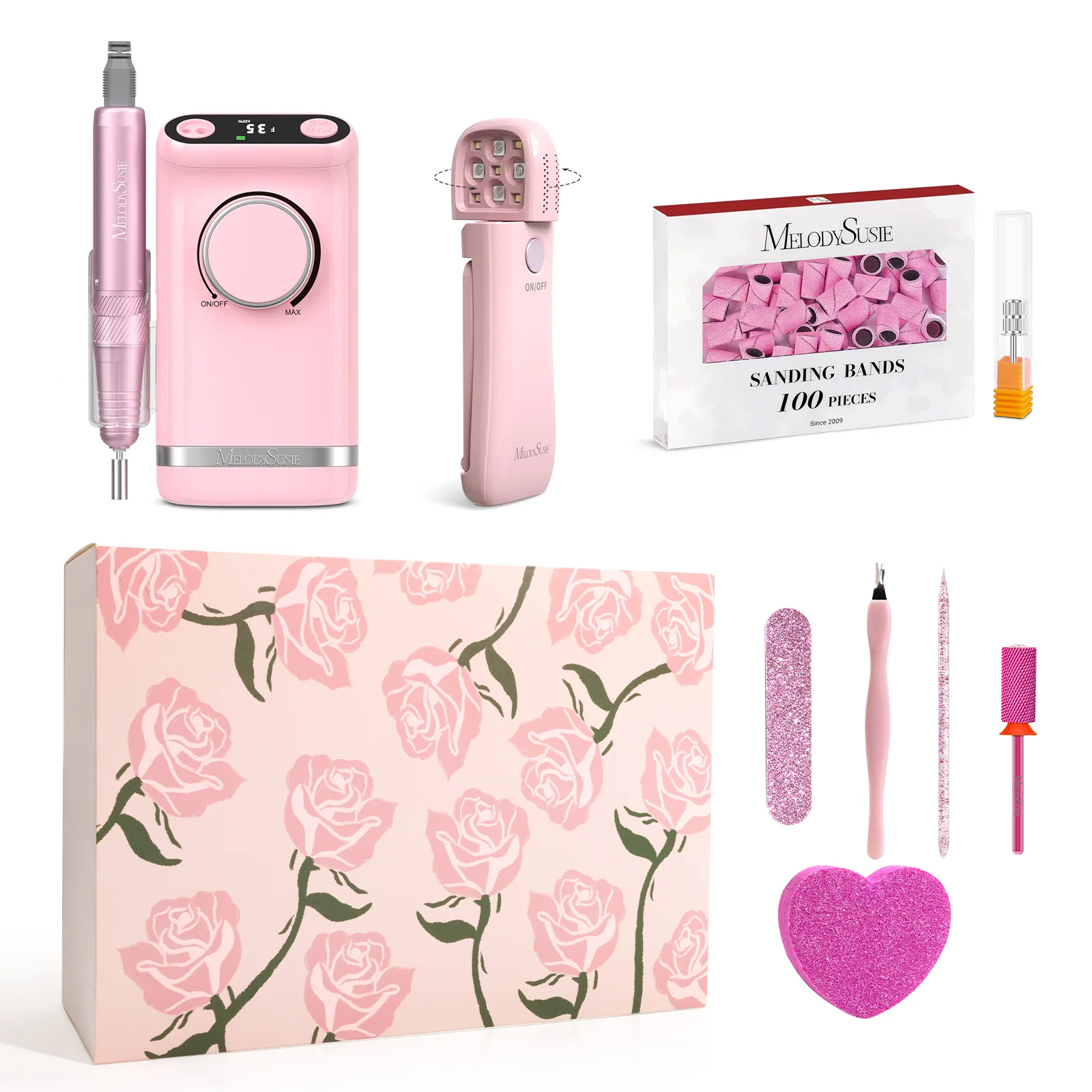 Valentine's Day SM320G Nail Tool Gift Box with Drill and Lamp