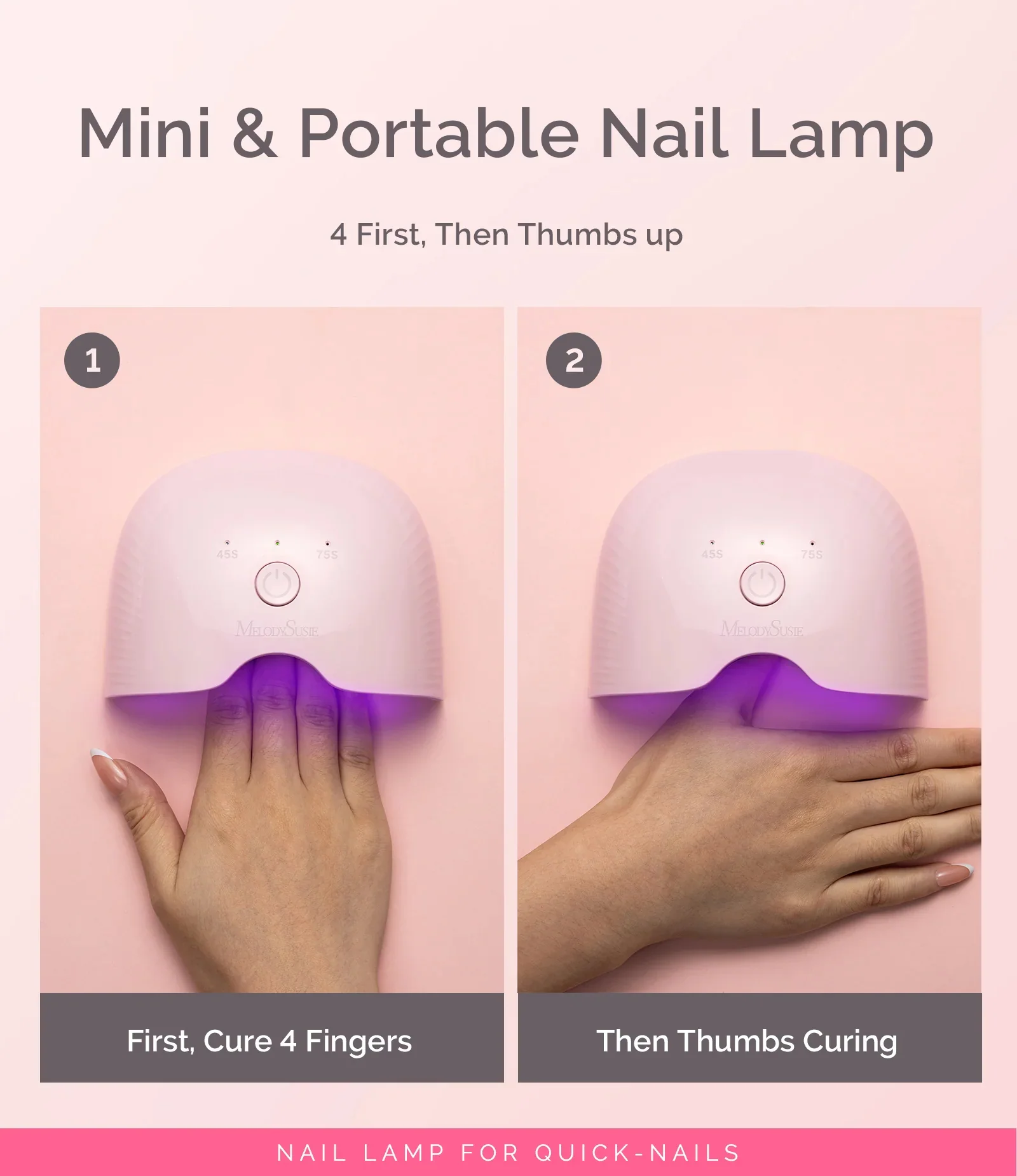 P-ART06G Rechargeable Cordless LED/UV Nail Lamp for Gel Polish
