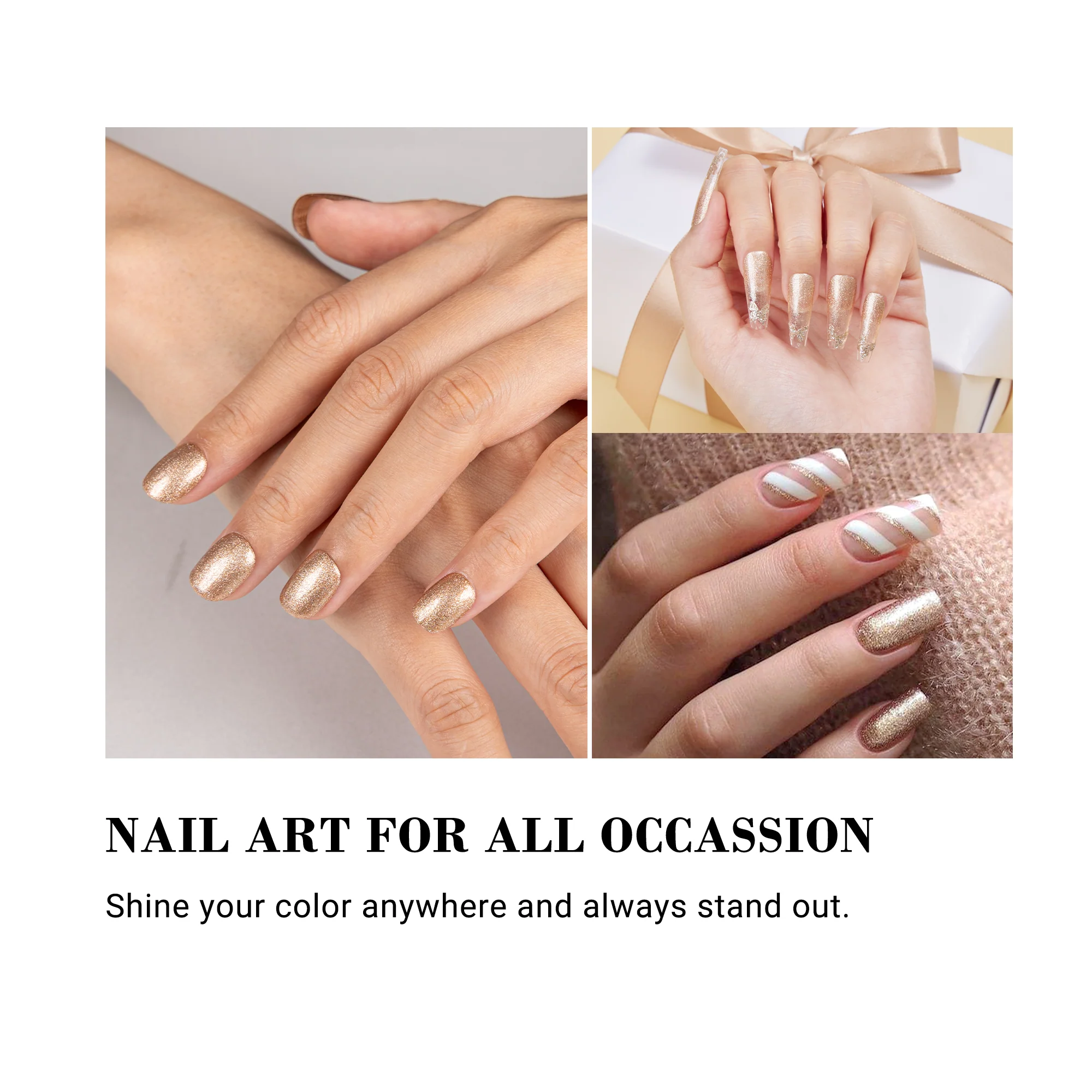 Z159 Champagne Star TPO-Free Thick Gel Nail Polish 15ml