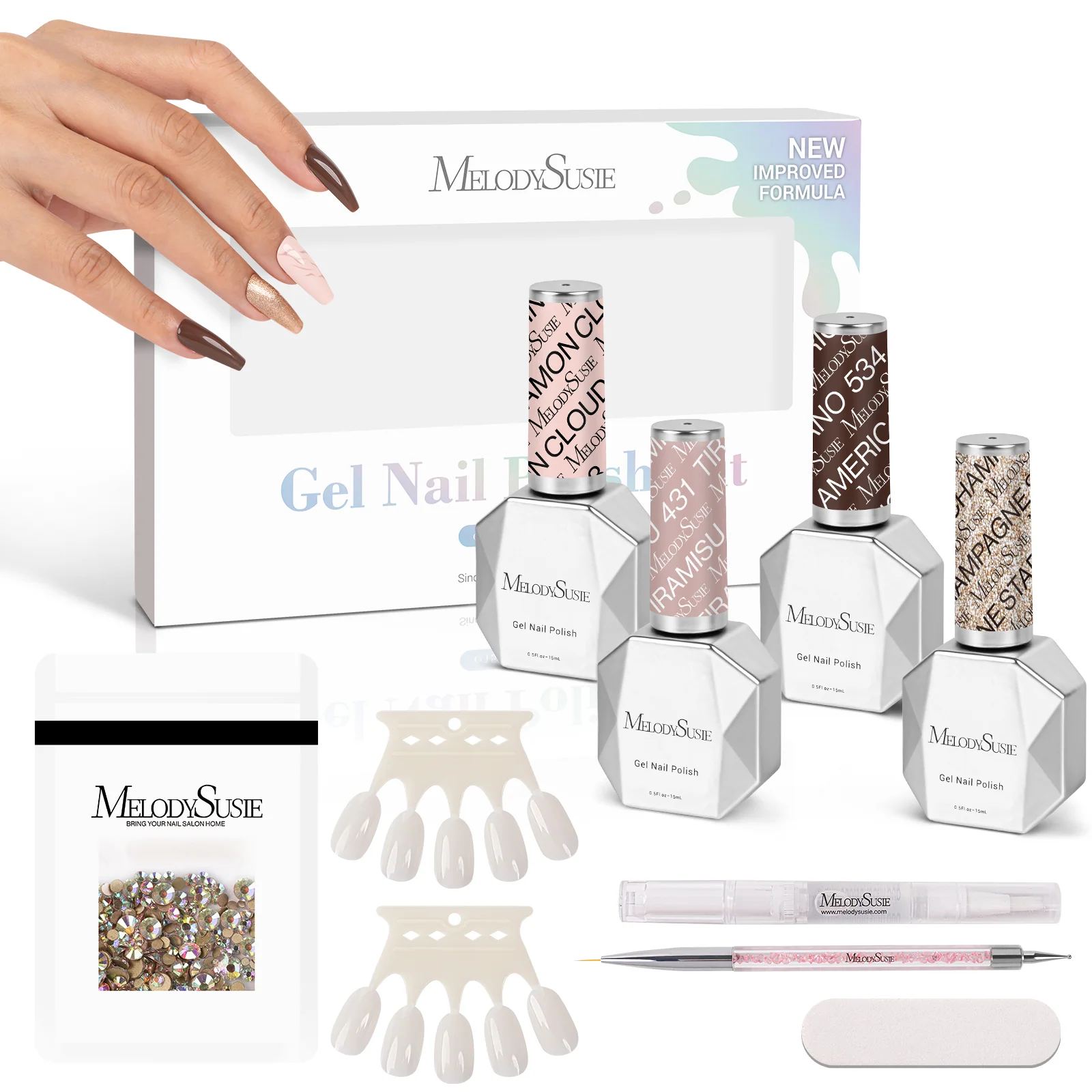 Afternoon Tea Break 15ml TPO-Free Thick Gel Nail Polish 4Pcs Set
