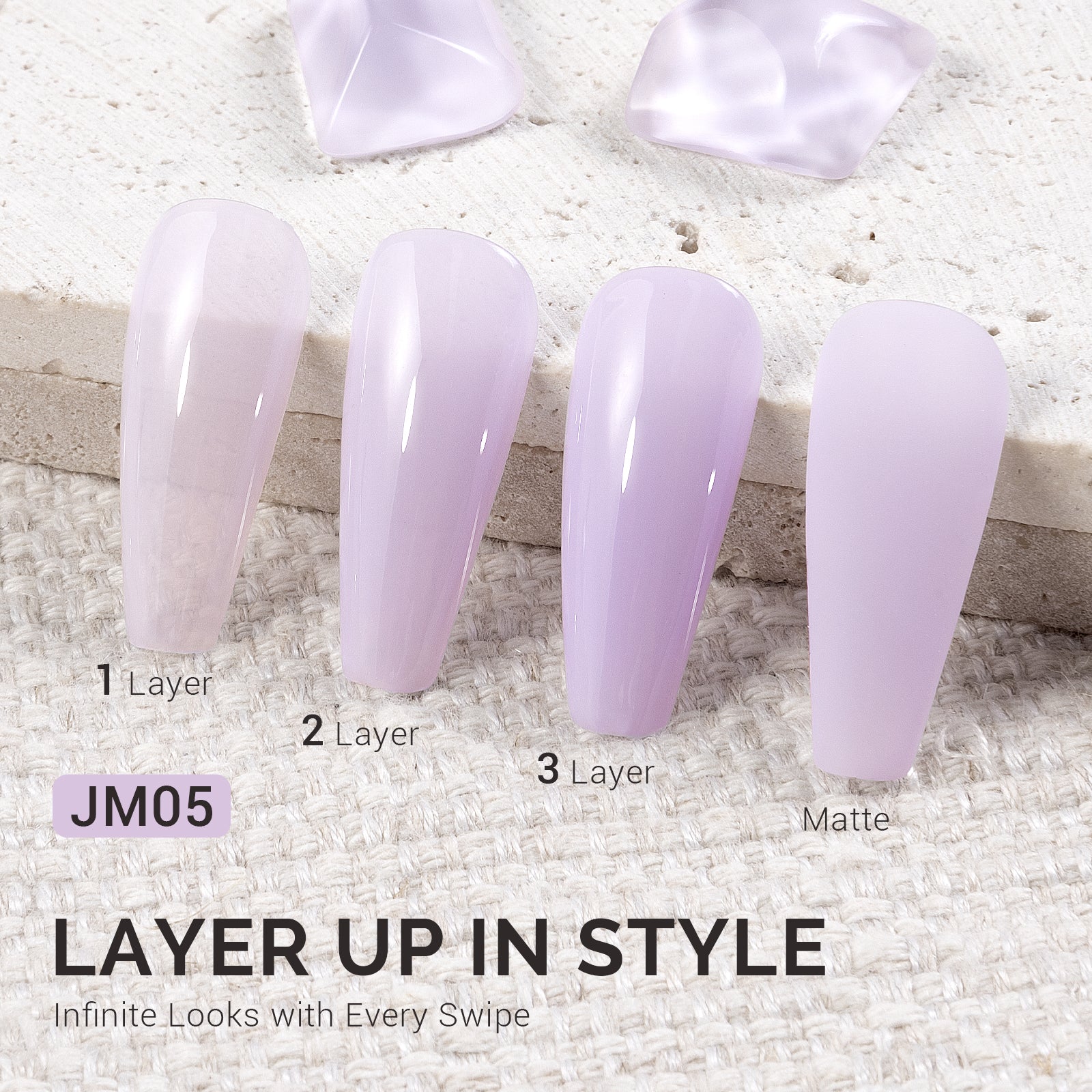 Jeweliver Jelly TPO-Free Gel Polish 15ml - Purple Chalcedony - JM05