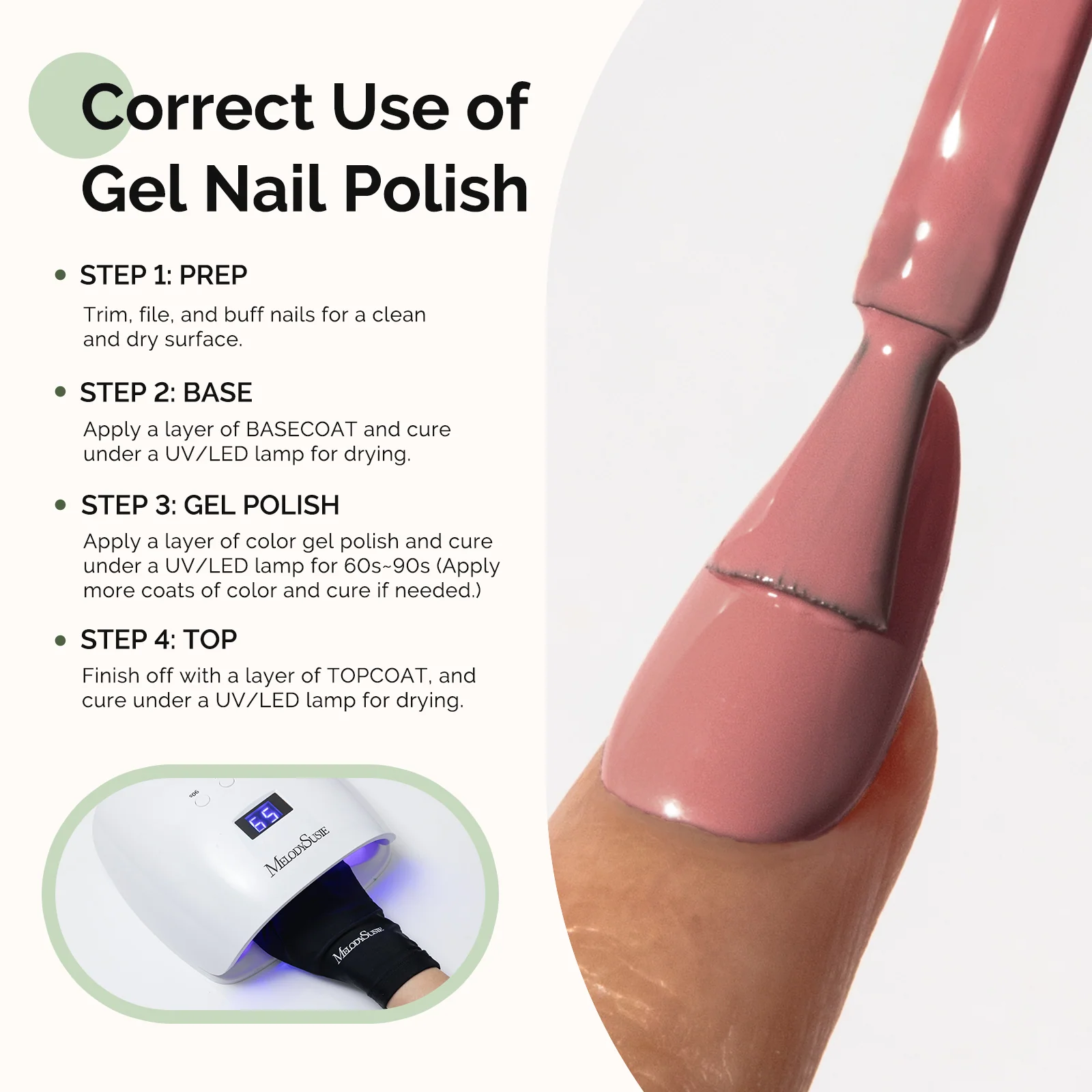 HEMA-Free Gel Nail Polish 0.5 fl oz 15ml in Thick Deep Nude Pink K0597