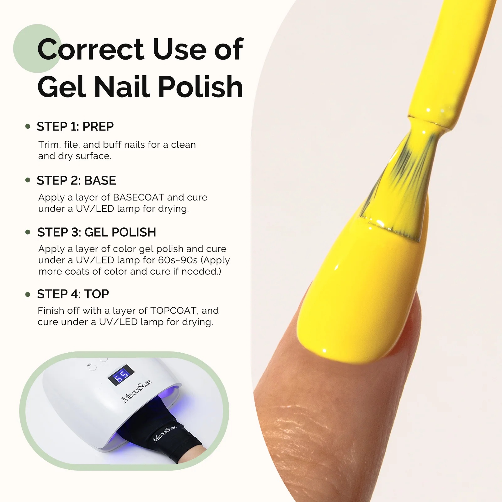 301 Lemonade Yellow HEMA-Free Gel Nail Polish 0.5 fl oz/15ml