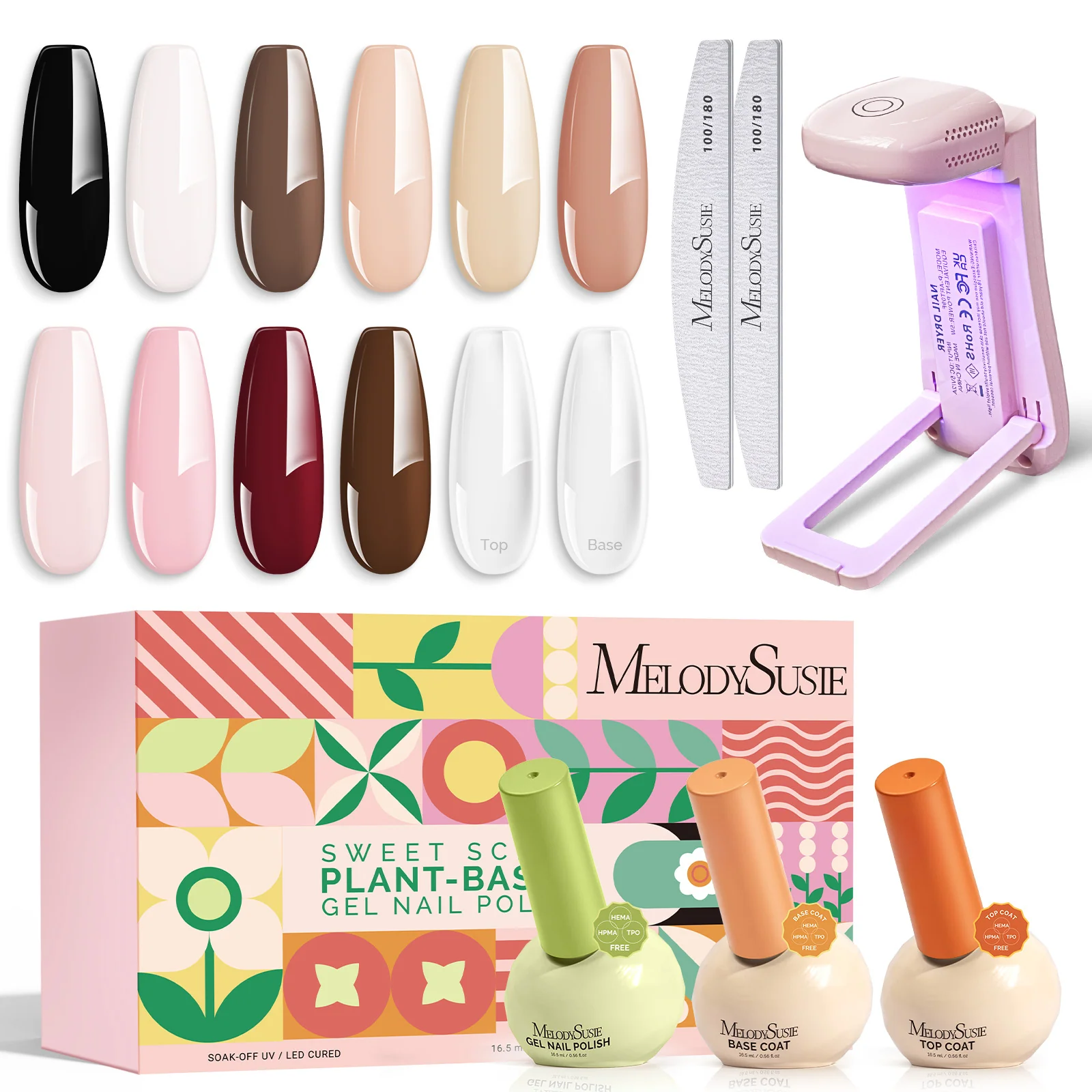 Melodysusie Crimberry Spark 6Pcs Scented Plant-Based Gel Polish Gift Set 16.5ml