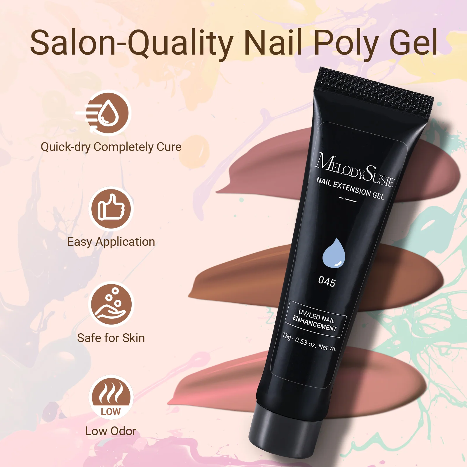 6 Colors Poly Nail Extension Gel Kit in Daily Nude Tones