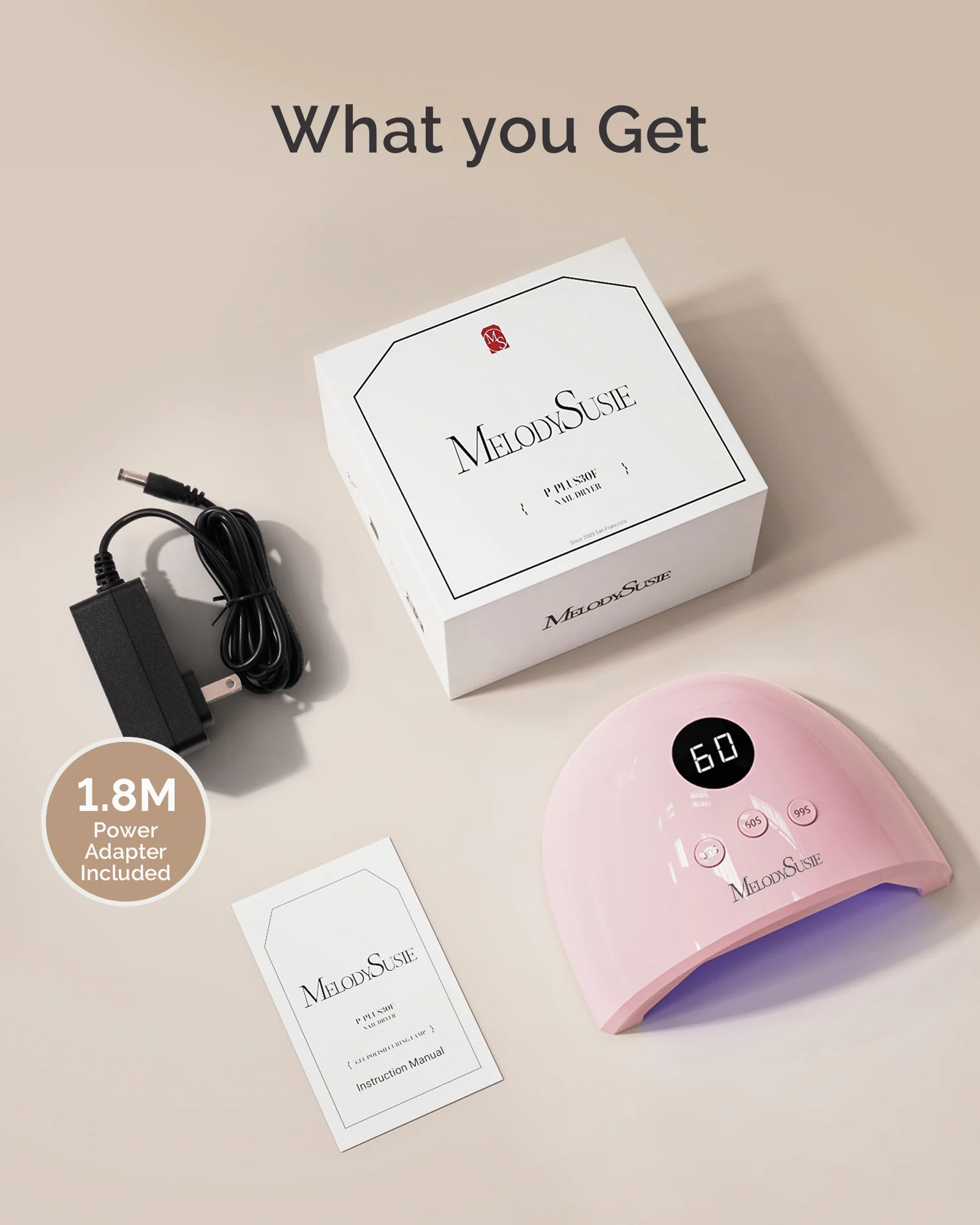 P-PLUS30F Plus30F UV/LED Nail Lamp in Pink, 36W