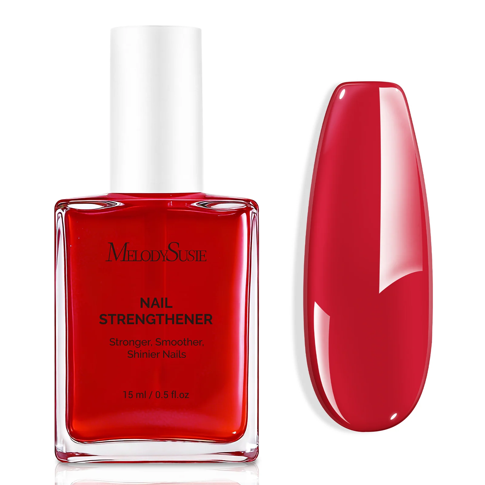 Nail Strengthener and Growth Treatment, 2-in-1 Ridge Filling Base Coat & Glossy Concealer Polish 15ml 0.5 Fl Oz