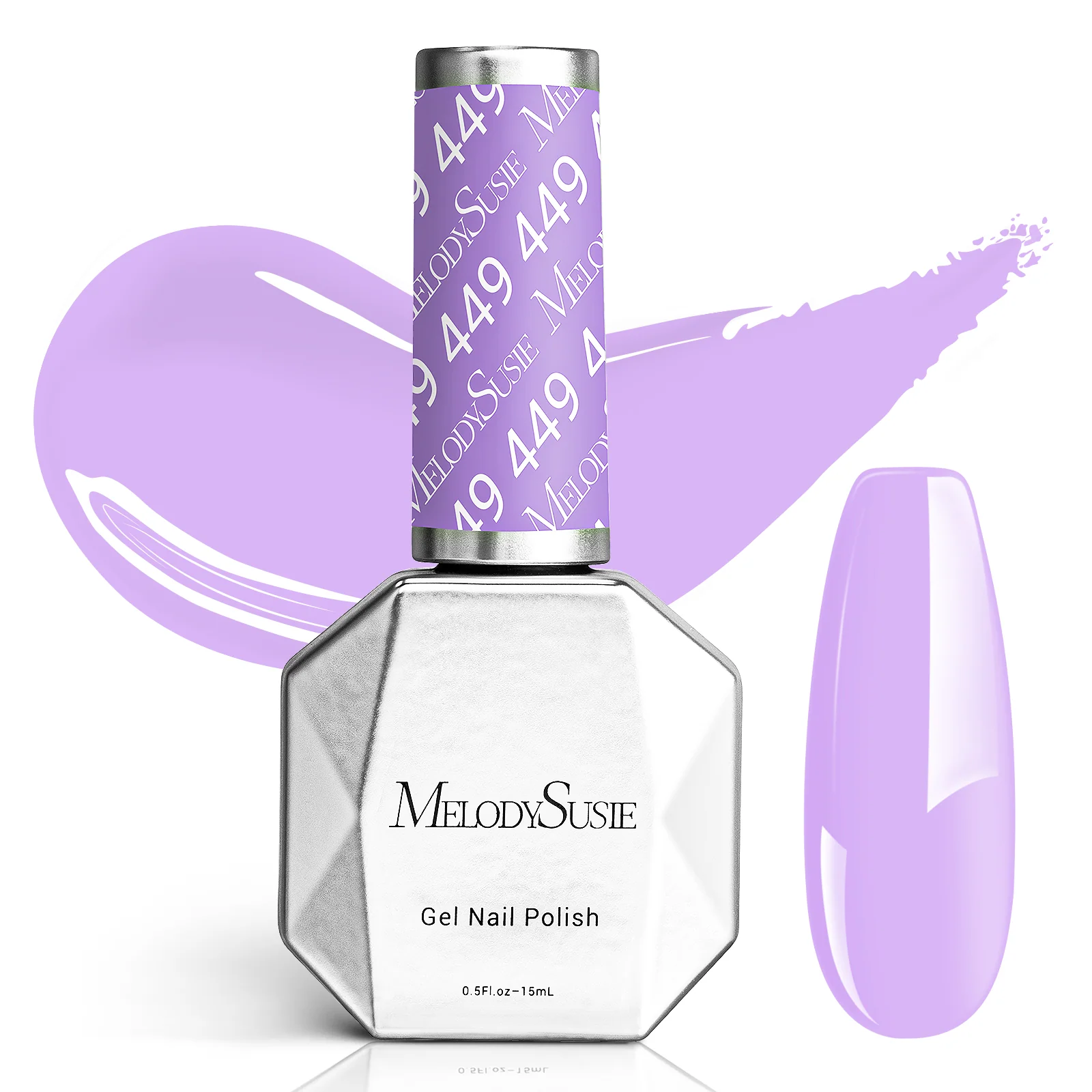 449 Light Purple - 无 TPO 快速 UV 固化凝胶指甲油 0.5 fl oz/15ml