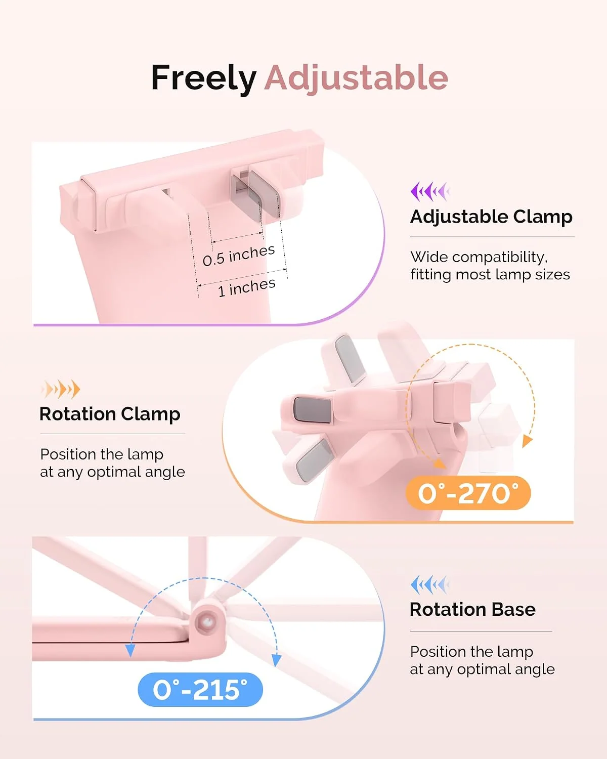MelodySusie Nail Lamp Stand and Holder for Flash Cure Handheld UV Light