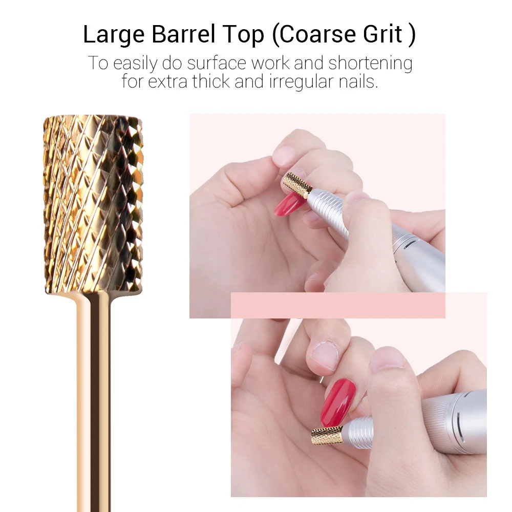 Gold Carbide Nail Drill Bits Set (7Pcs)