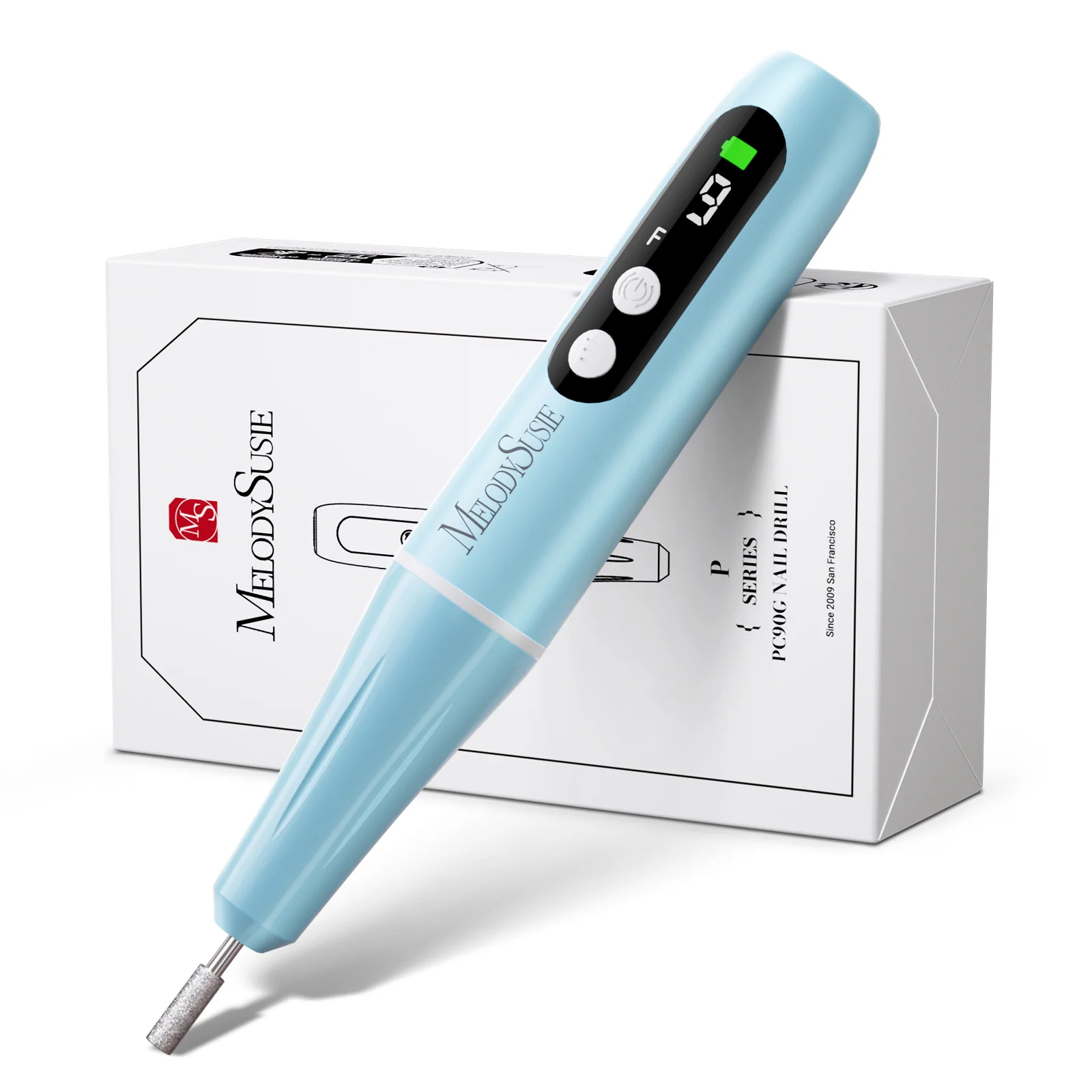 PC90G Portable Rechargeable Pen Nail Drill 20,000RPM RPM, Blue