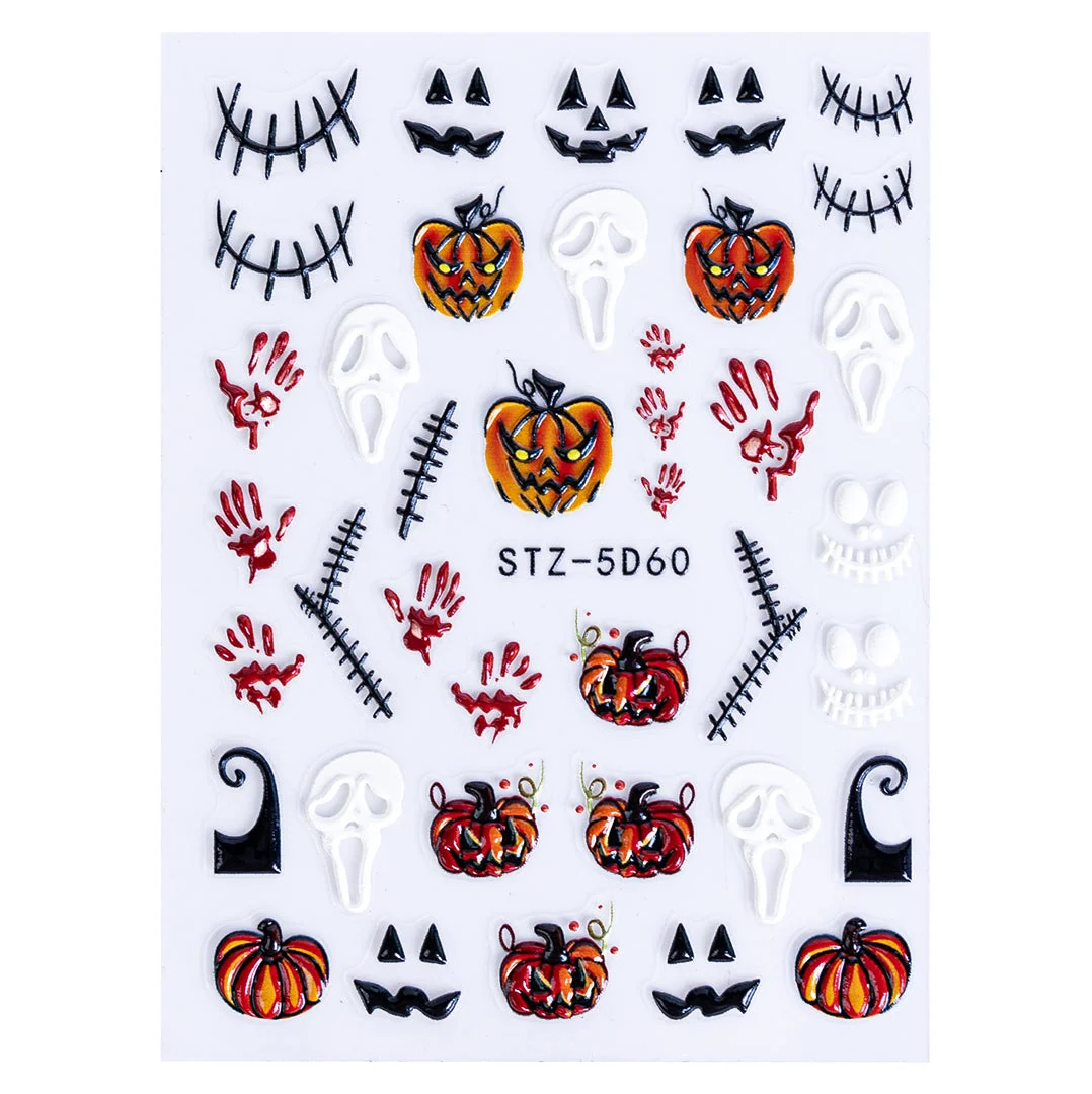 Halloween 3D Nail Art Stickers and Charms Set