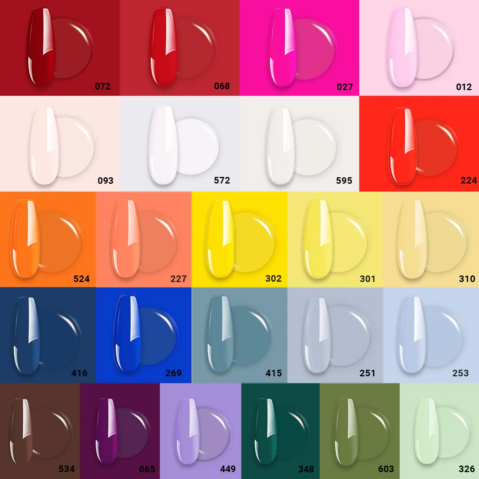 无 TPO 快速 UV 固化甲油胶 0.5 fl oz/15ml - 24 色