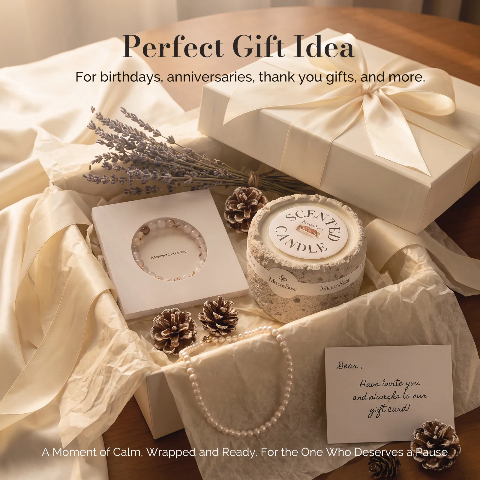New Scented Candle Gift Set with Crystal Ornament
