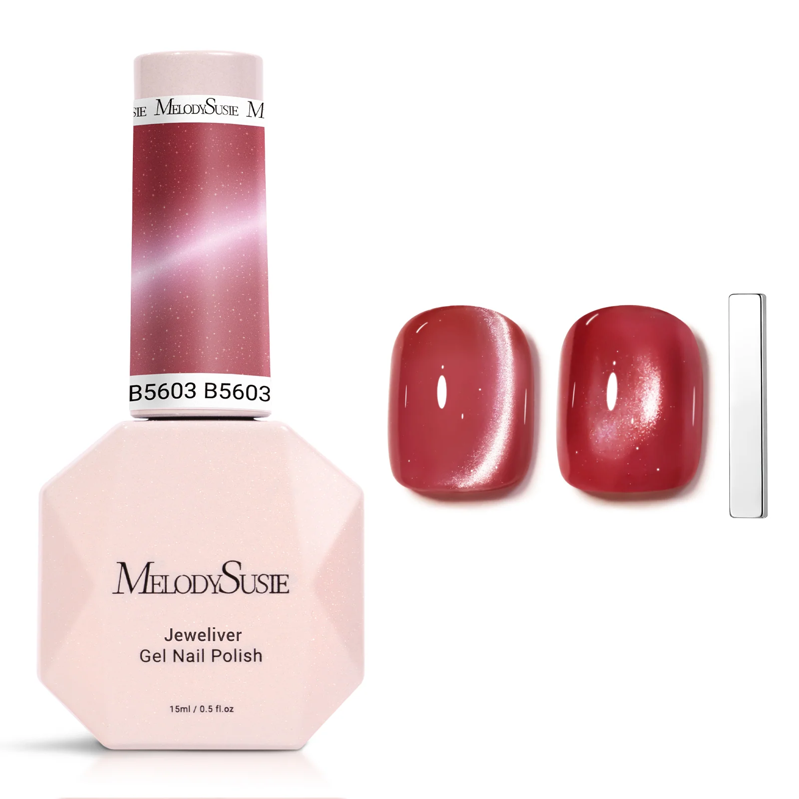 Jeweliver Cat Eye Gel Nail Polish 0.5 fl oz/15ml - Rosy Pink B5603