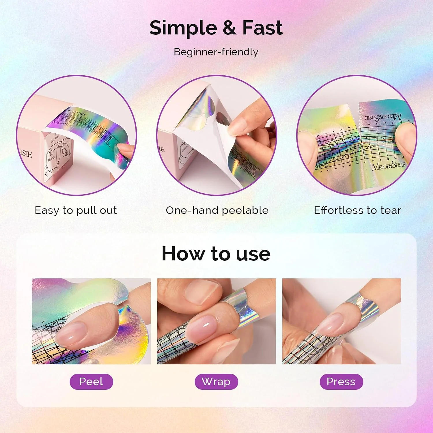 Nail Forms for Nail Extensions 100PCS with Multi-Shape Markings