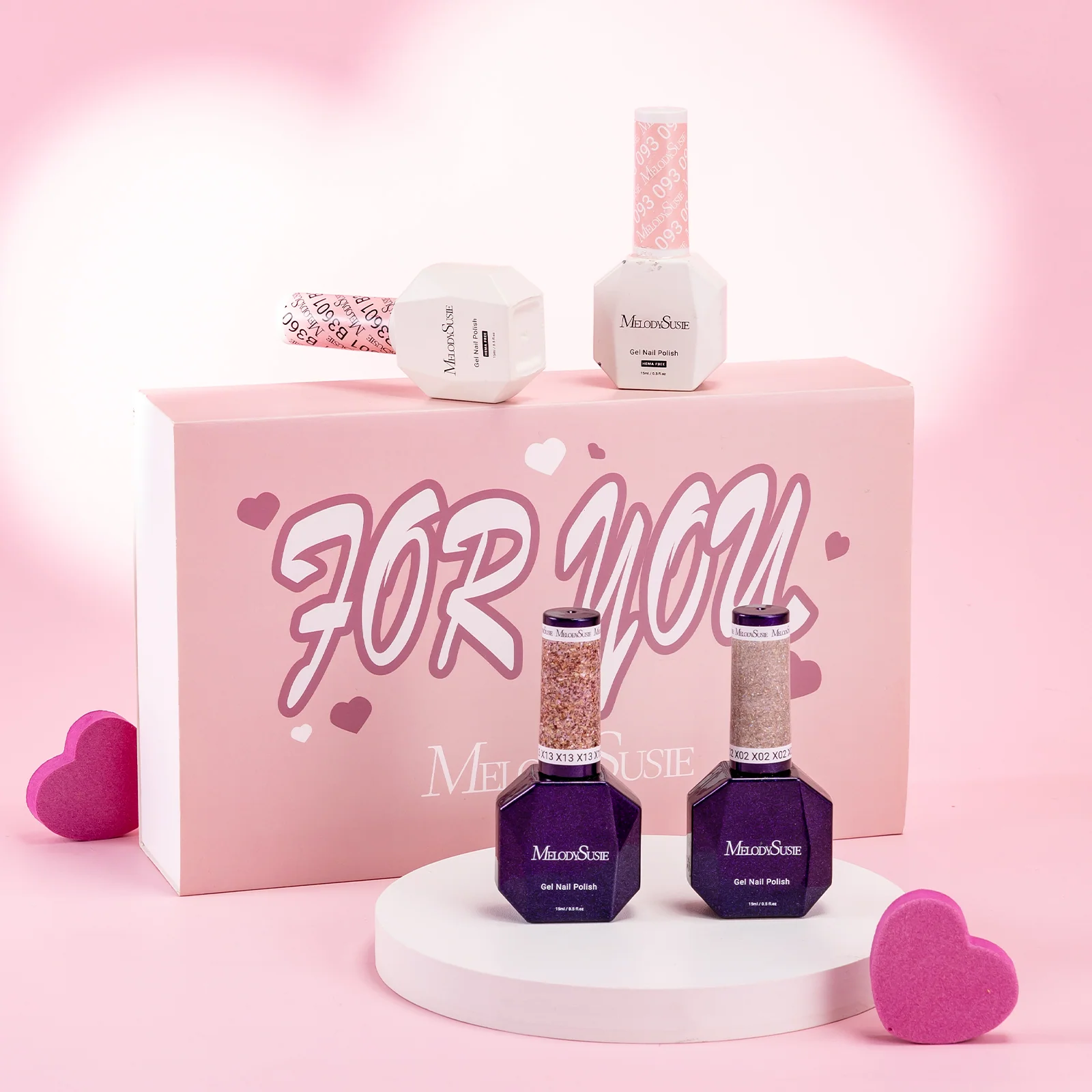 Valentine's Day Gel Nail Polish Pink Promise Set - 8 Colors