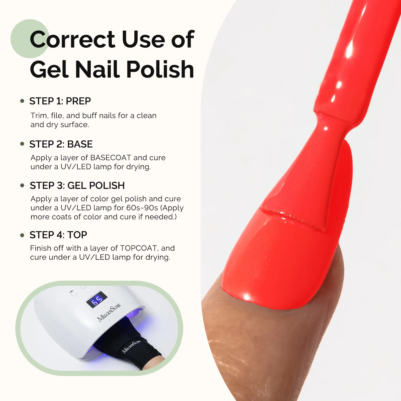 HEMA-Free Gel Nail Polish 0.5 fl oz/15ml in K1176 Thick Light Coral