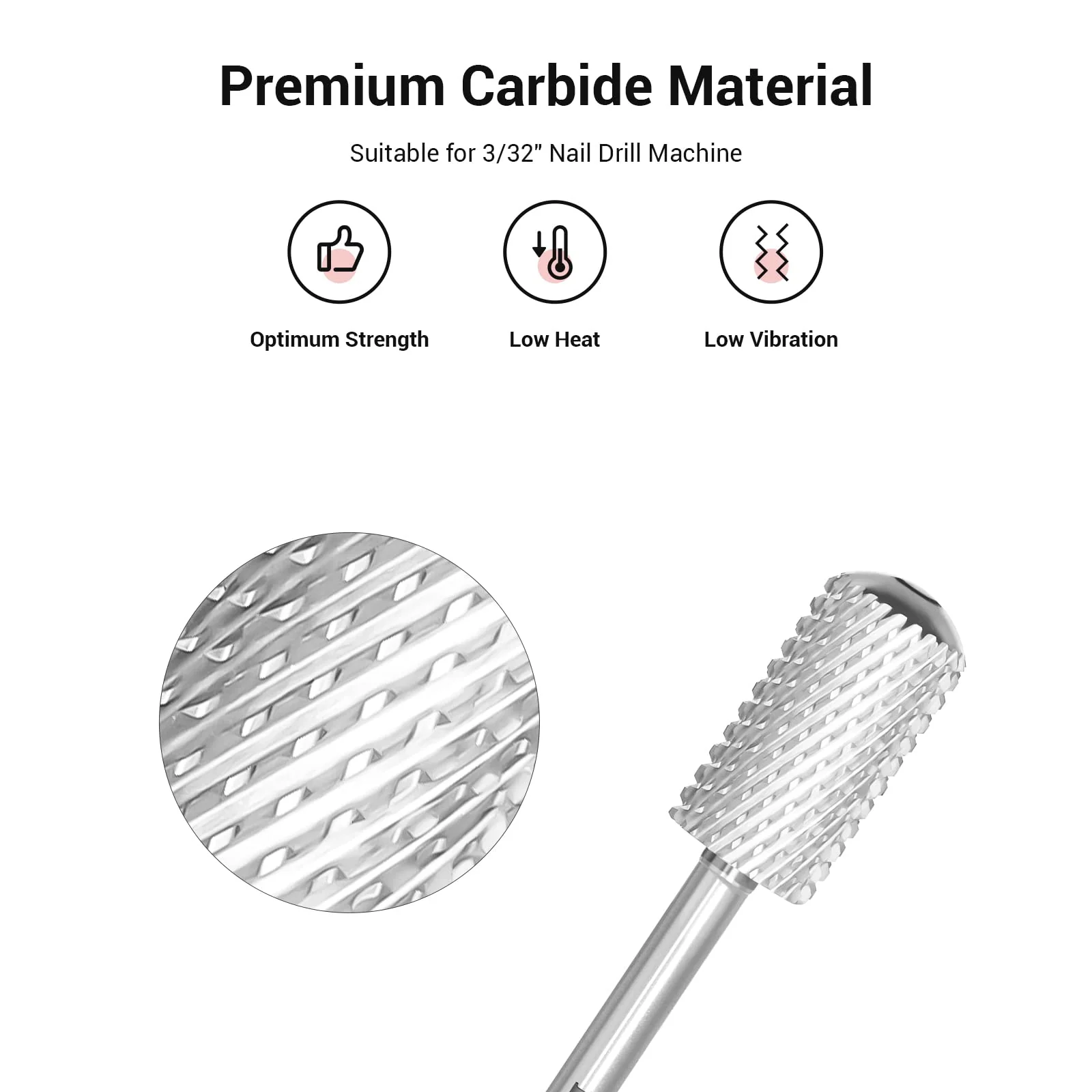 Round Top Large Barrel Carbide Nail Drill Bits-Coarse C (1 pc)