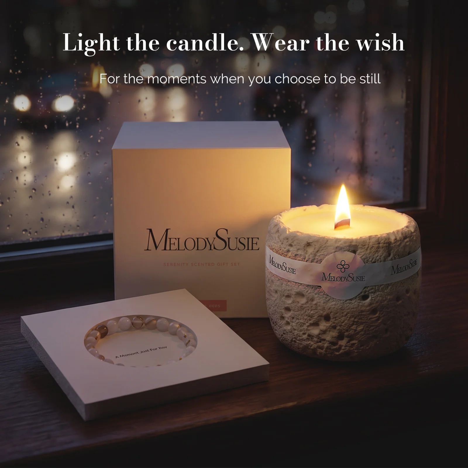 New Scented Candle Gift Set with Crystal Ornament