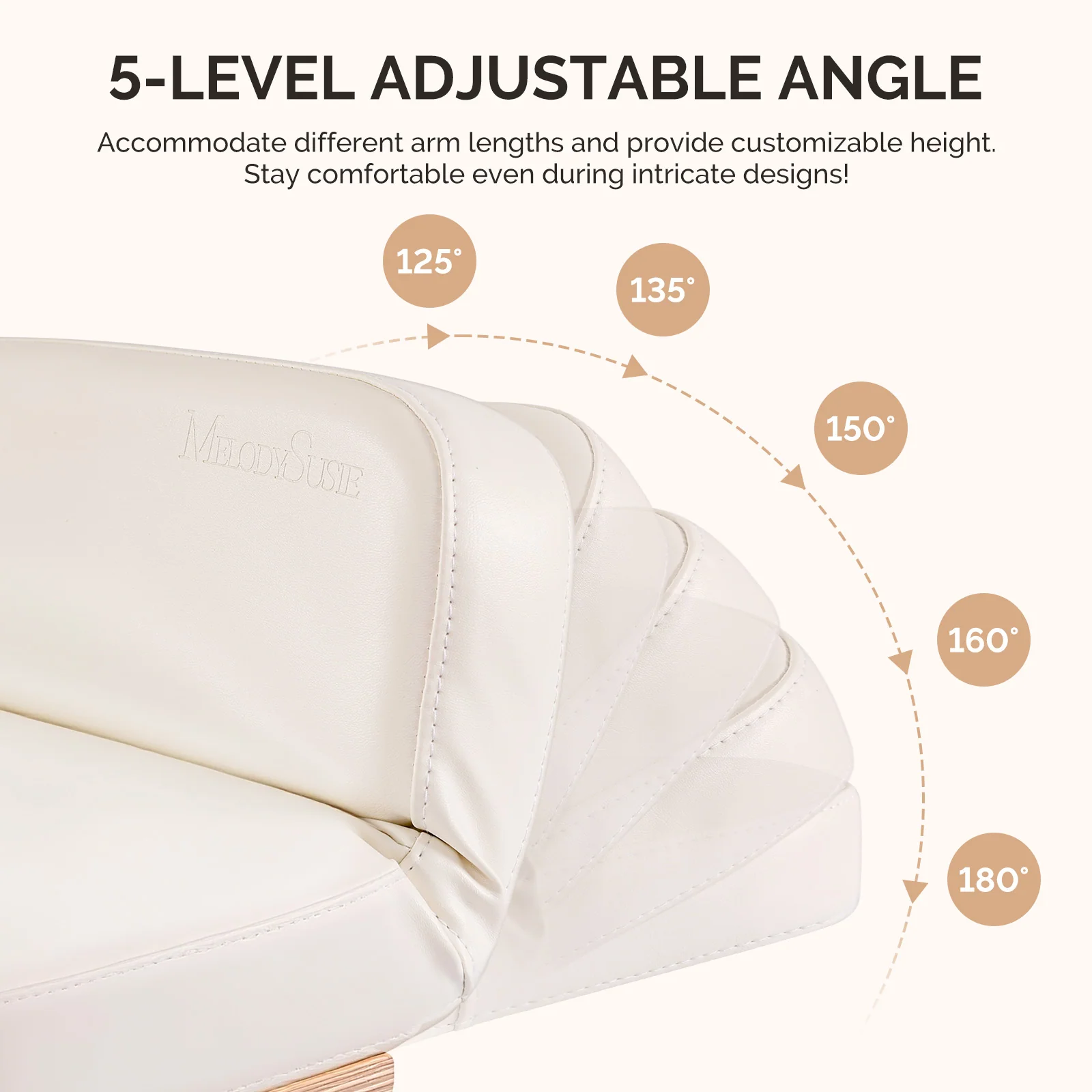 Foldable Nail Arm Rest with Adjustable Height for Manicure
