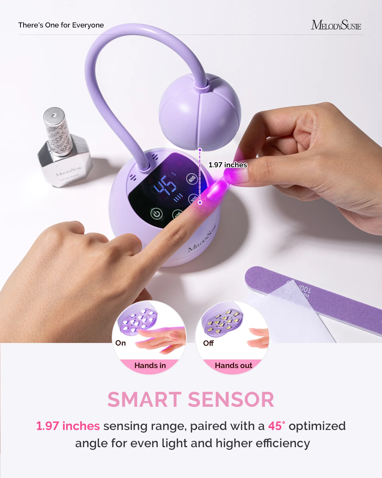 P-ArtM2 鹅颈无线 UV 美甲灯（紫色）