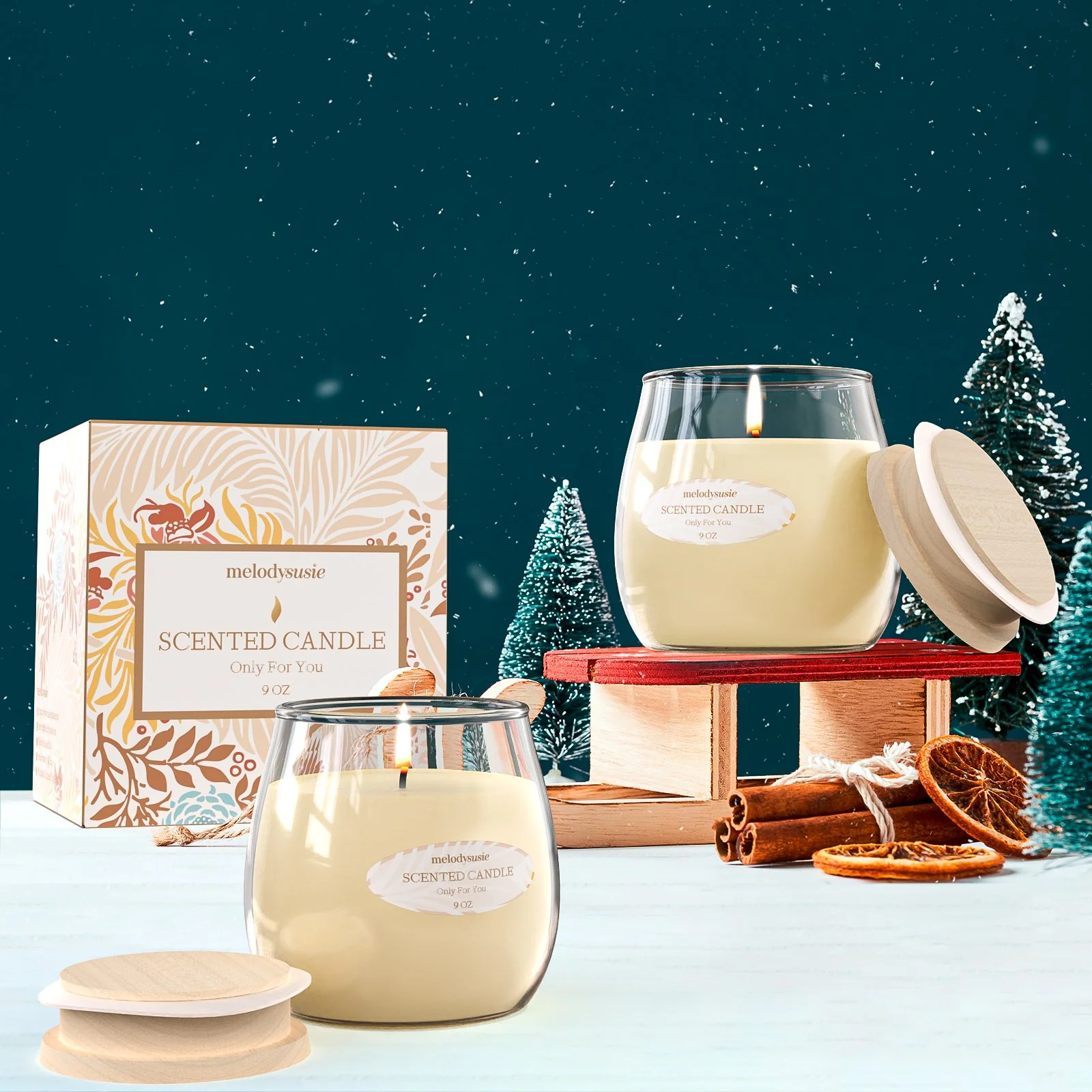 Large Jar Scented Candles Gift Set (9 oz)