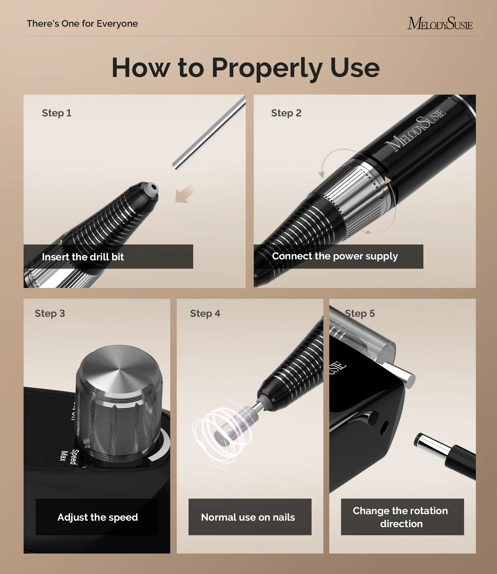 Selene(SC320D) Rechargeable Nail Drill 30,000 RPM in Black